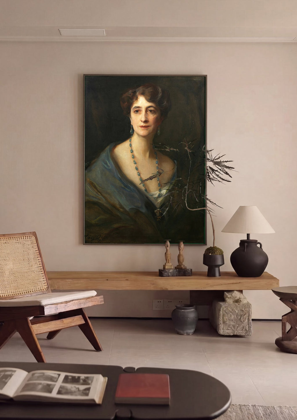 Quadro Decorativo Retrato de Senhora - Philip de László em ambiente decorado