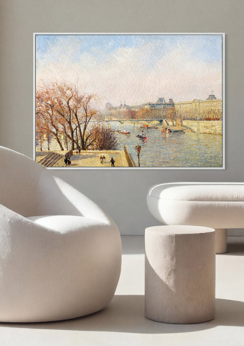 Quadro Decorativo A Pont Neuf - Camille Pissarro em ambiente decorado