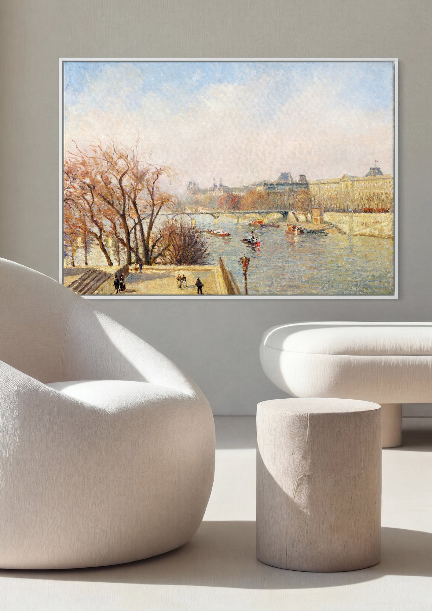 Quadro Decorativo A Pont Neuf - Camille Pissarro em ambiente decorado
