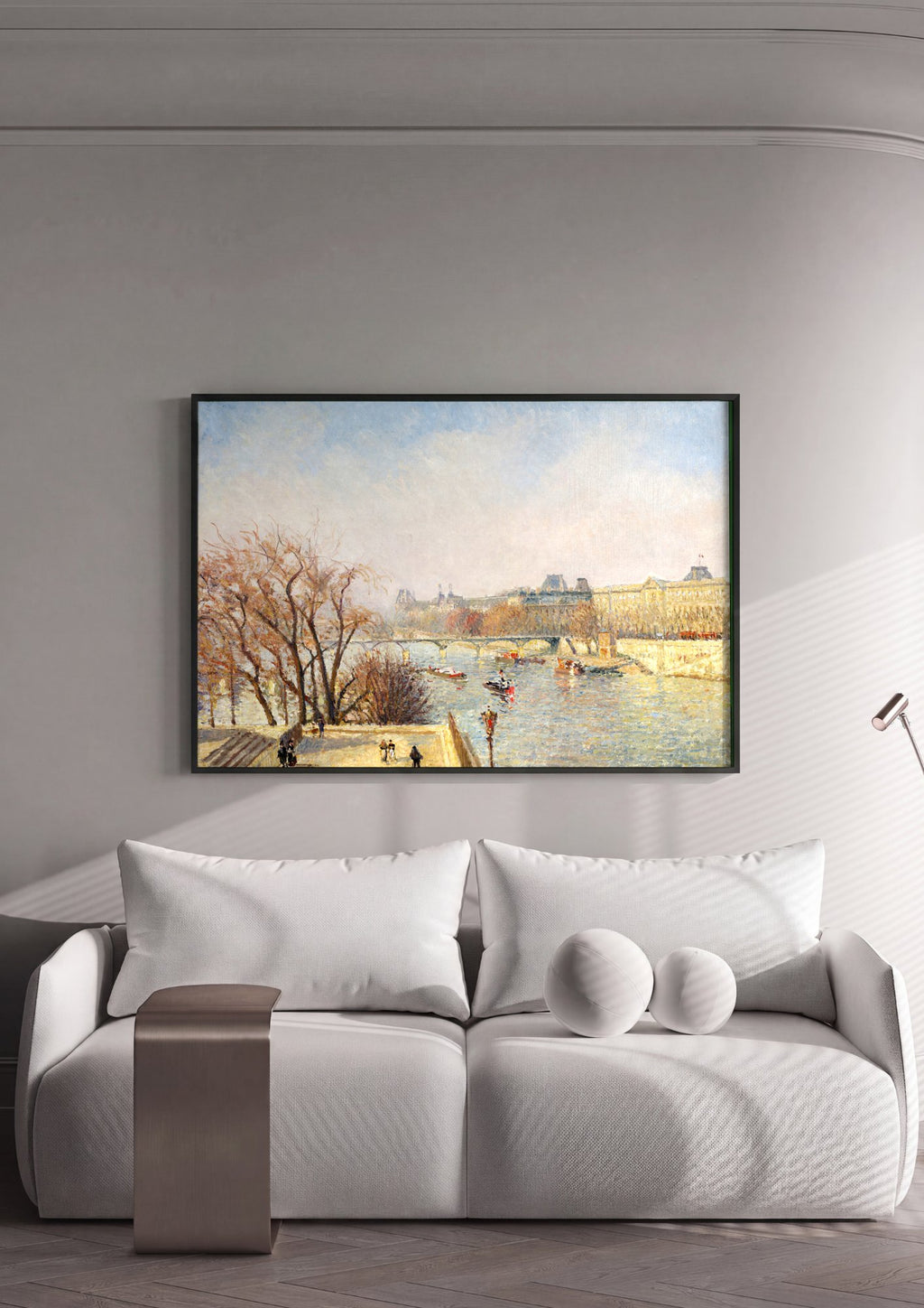 Quadro Decorativo A Pont Neuf - Camille Pissarro em ambiente decorado