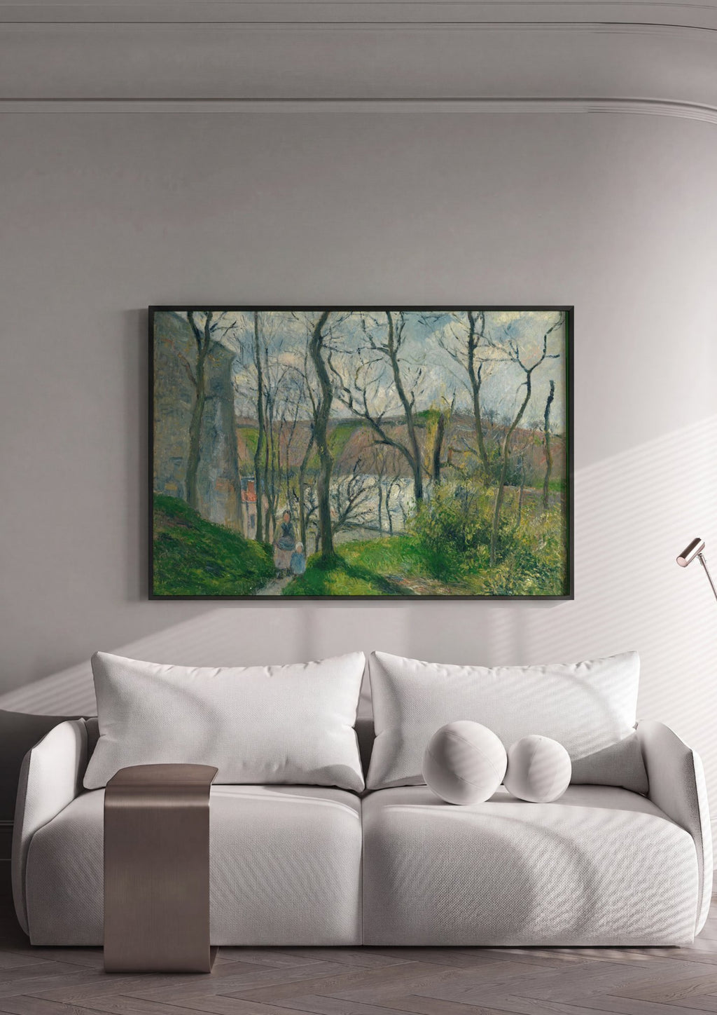 Quadro Decorativo Caminho na Floresta - Pissarro em ambiente decorado