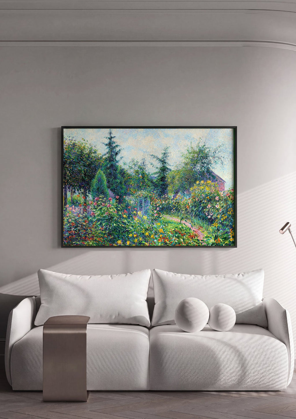Quadro Decorativo Jardim em Pontoise - Pissarro em ambiente decorado
