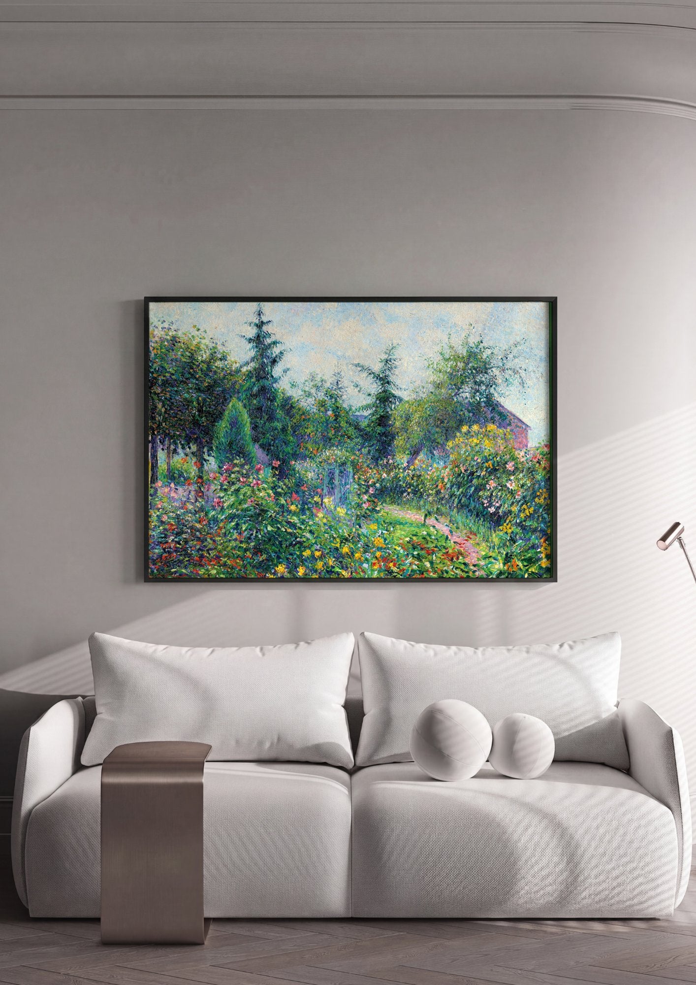 Quadro Decorativo Jardim em Pontoise - Pissarro em ambiente decorado