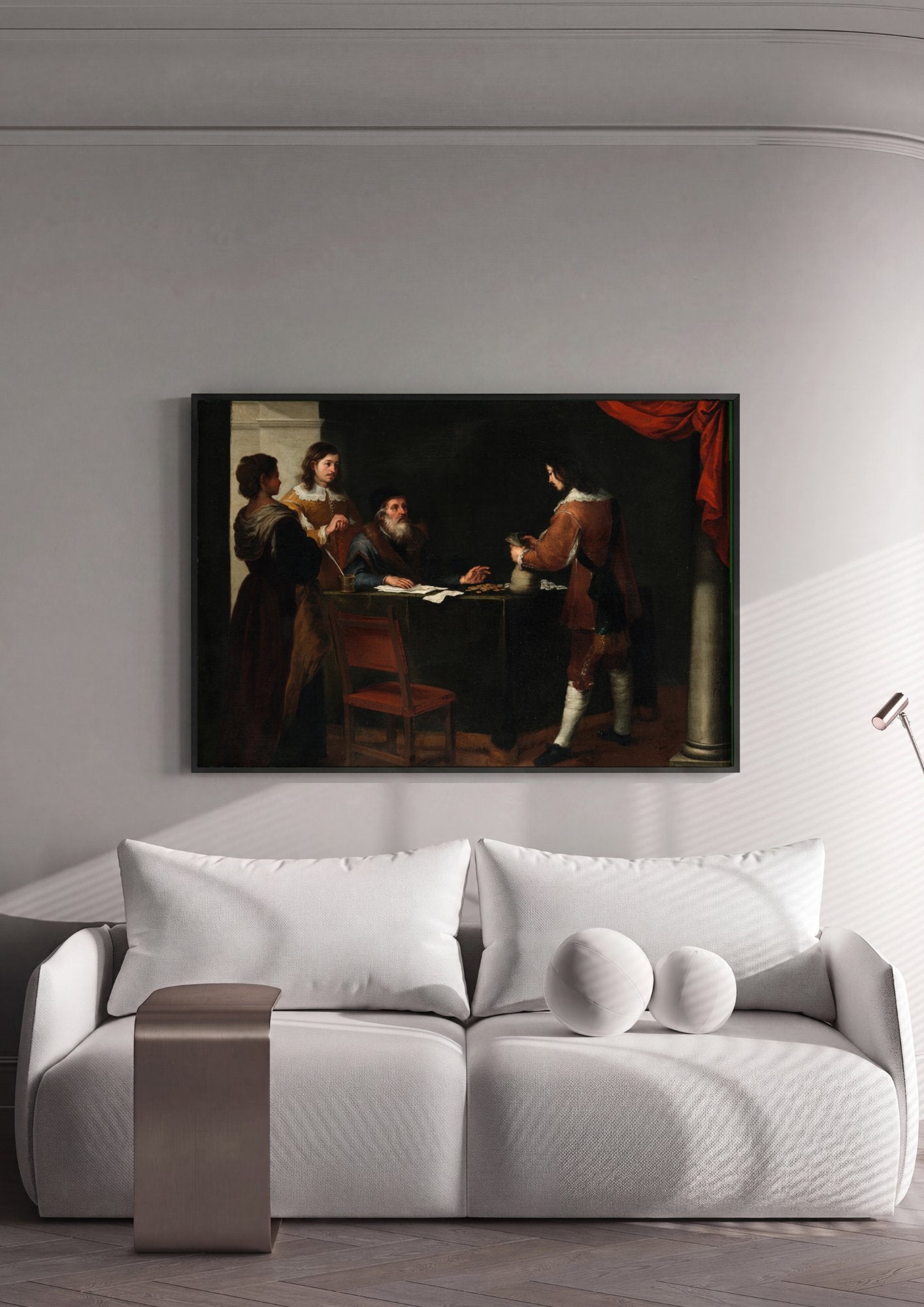 Quadro Decorativo A Parábola do Filho Pródigo - Murillo em ambiente decorado