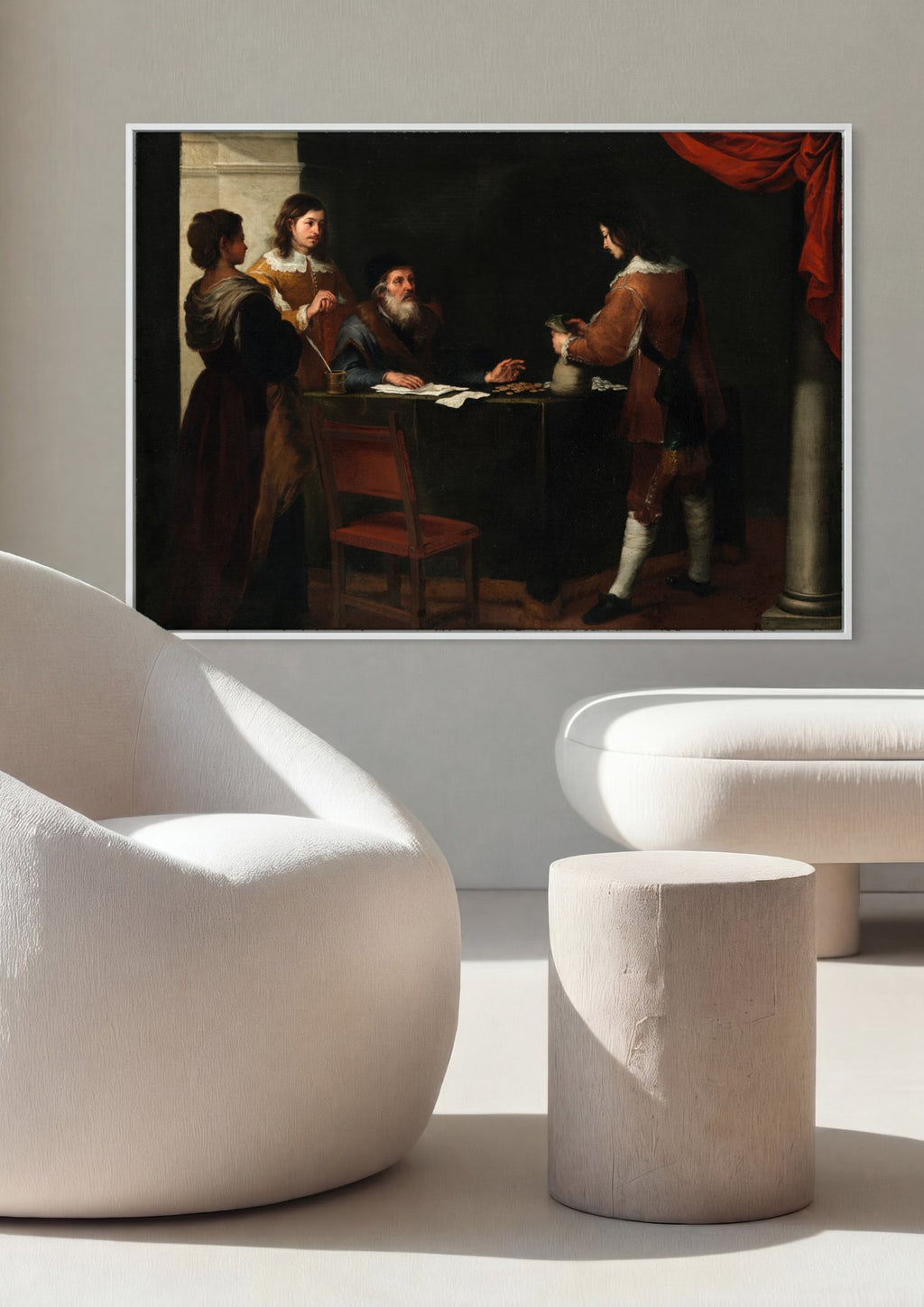 Quadro Decorativo A Parábola do Filho Pródigo - Murillo em ambiente decorado