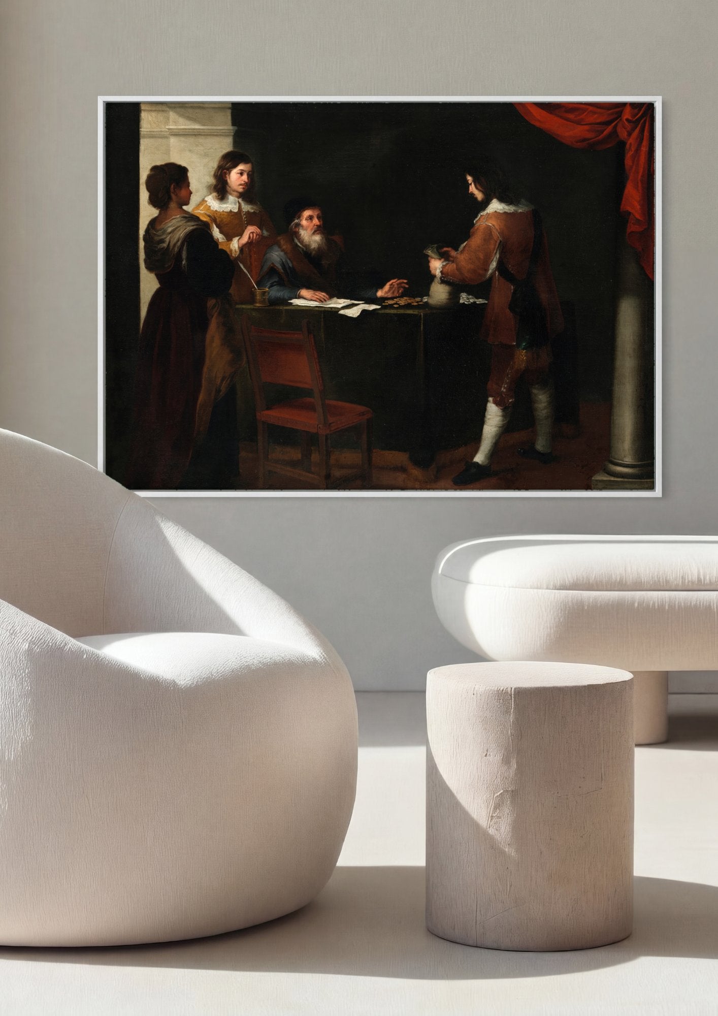 Quadro Decorativo A Parábola do Filho Pródigo - Murillo em ambiente decorado
