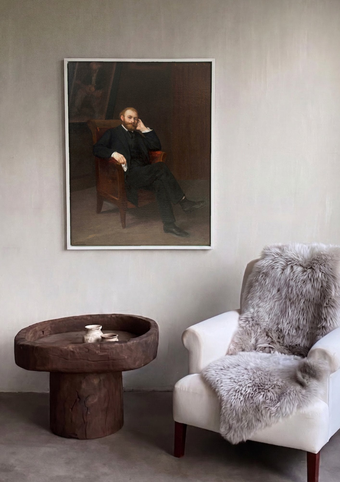 Quadro Decorativo Retrato de Antonin Proust - Edouard Manet em ambiente decorado