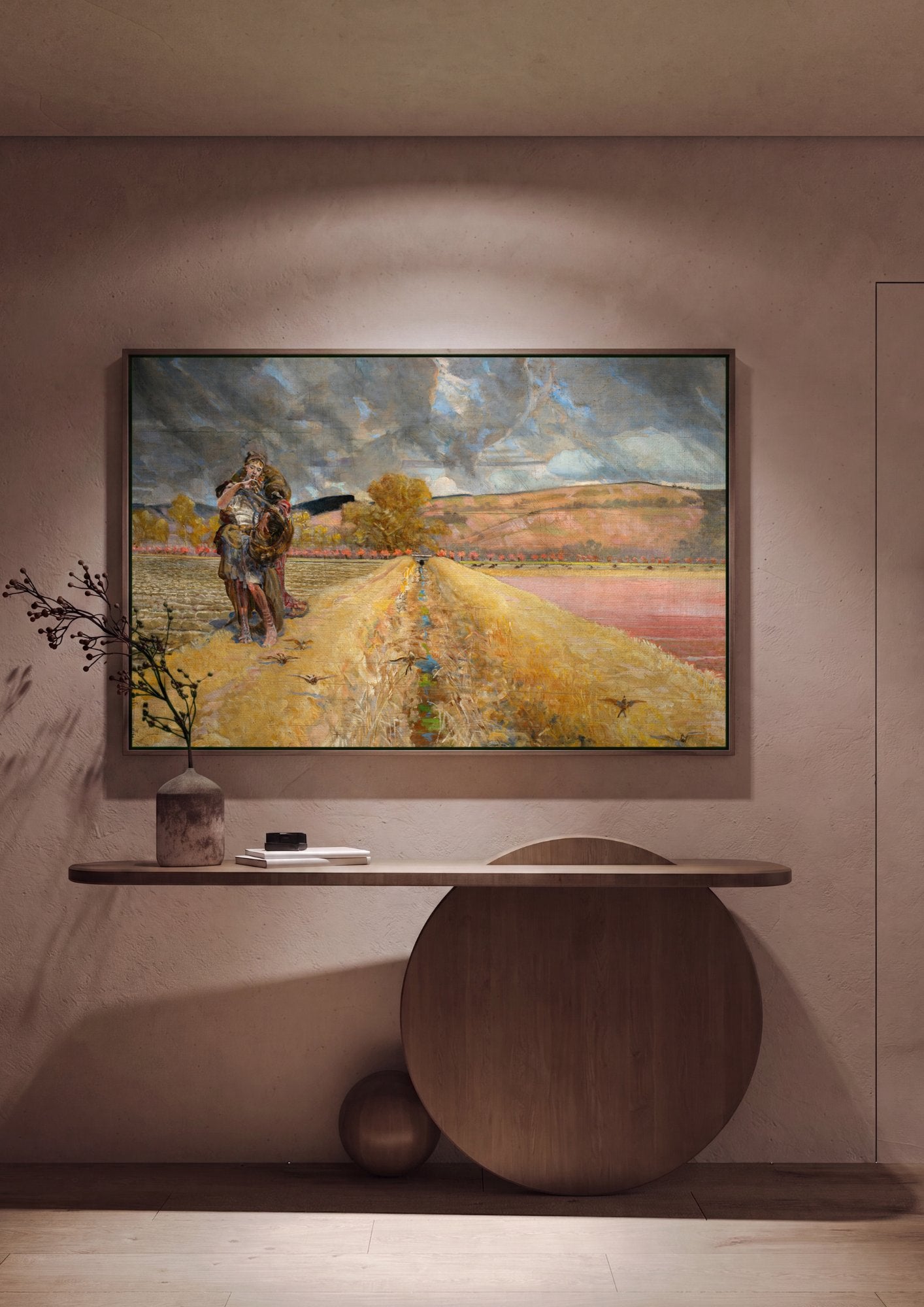 Quadro Decorativo A Partida do Filho Pródigo - Jacek Malczewski em ambiente decorado