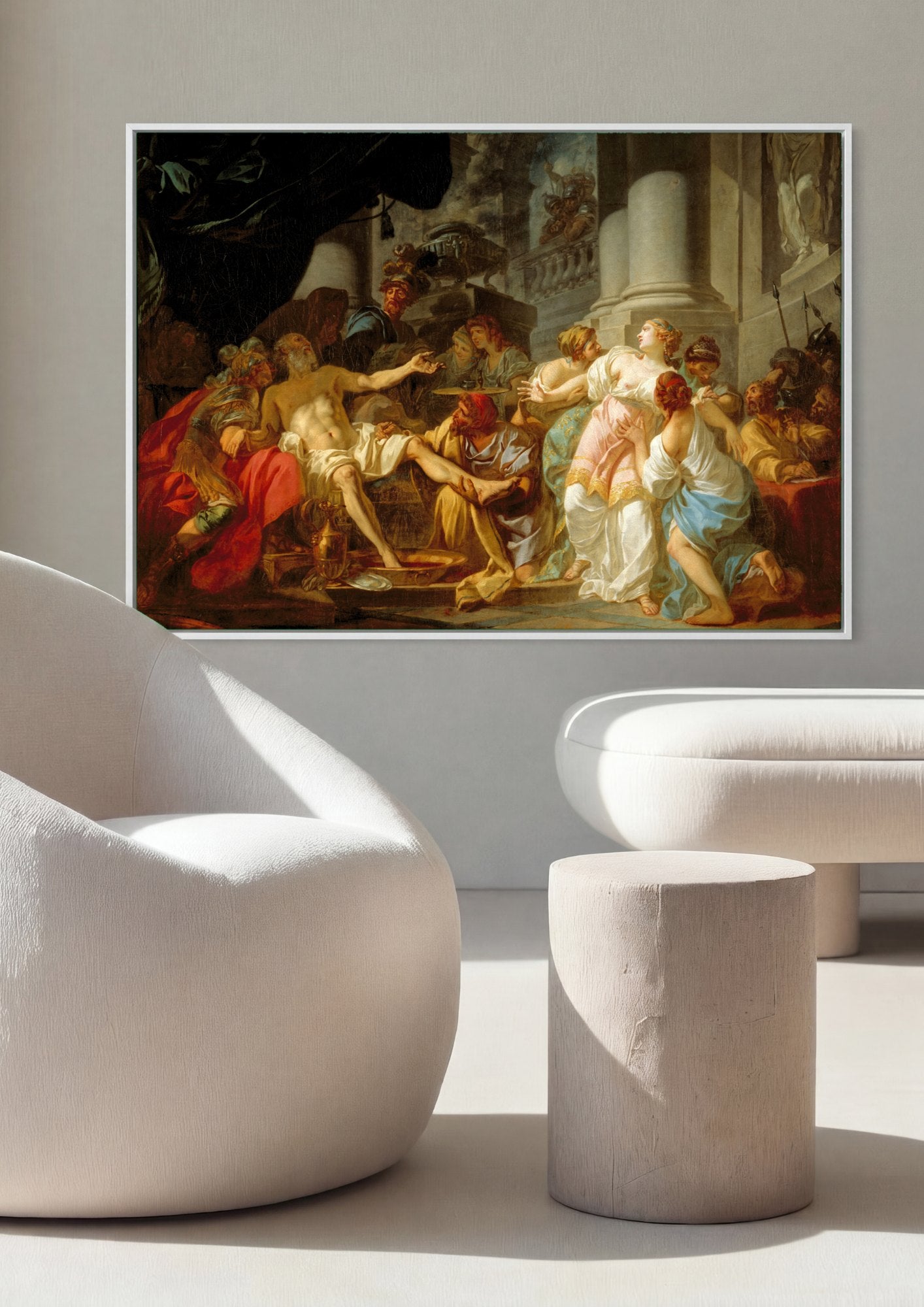 Quadro Decorativo A Morte de Sêneca - Jacques-Louis David | quadro emoldurado na parede