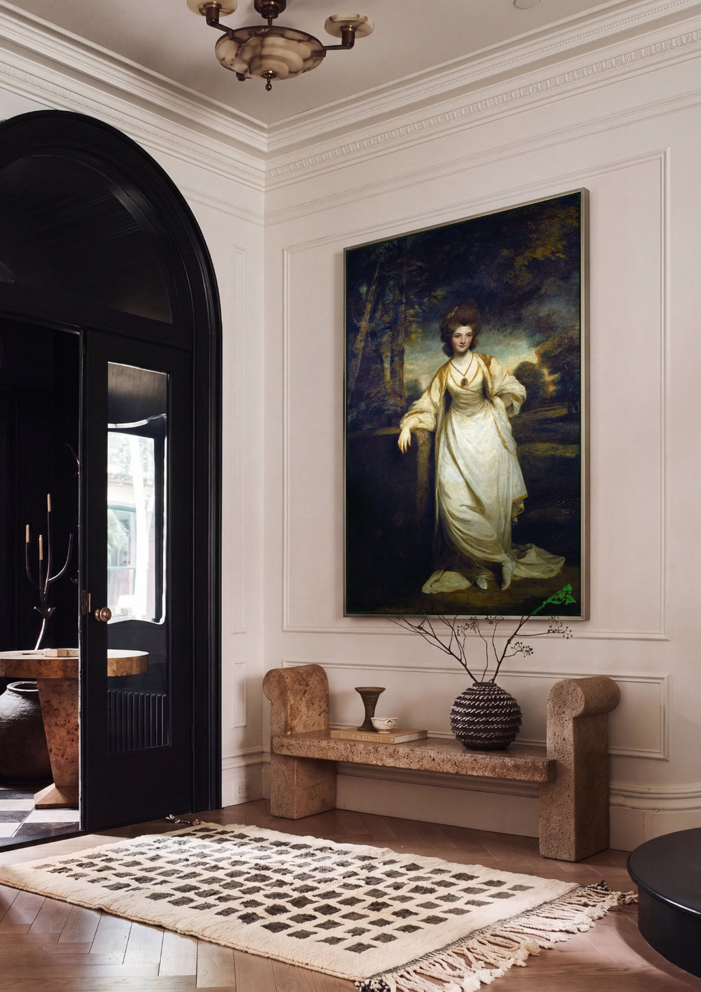 Quadro Decorativo Senhora em Branco - Sir Joshua Reynolds | quadro emoldurado na parede