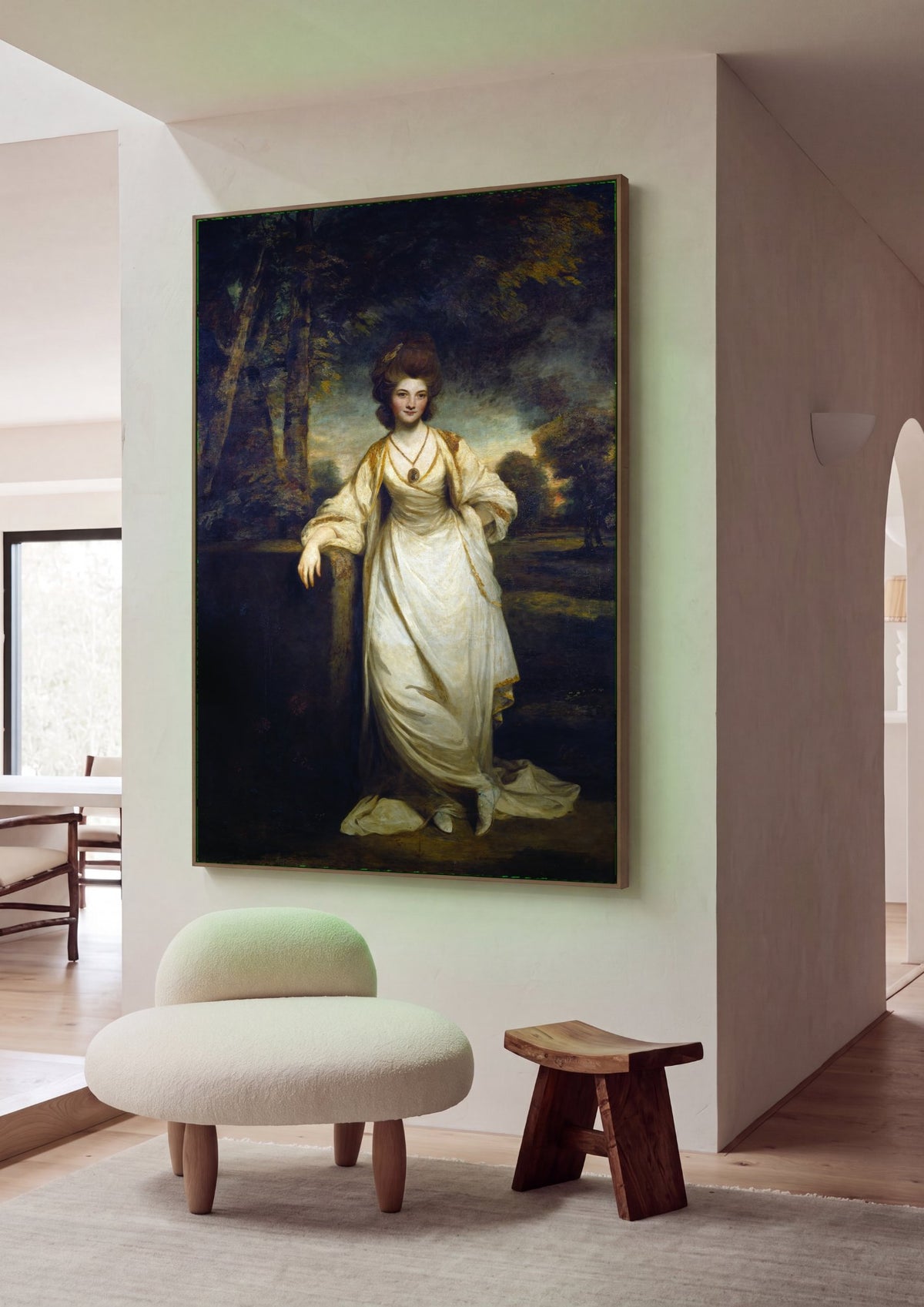 Quadro Decorativo Senhora em Branco - Sir Joshua Reynolds | quadro emoldurado na parede