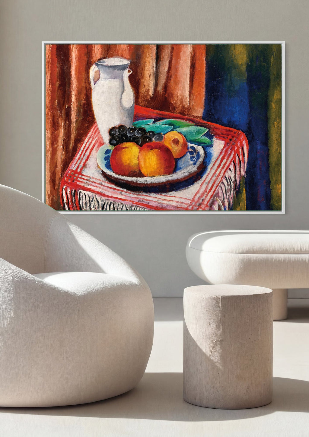 Quadro Decorativo Natureza-Morta com Jarra e Frutas - Moïse Kisling | quadro emoldurado na parede