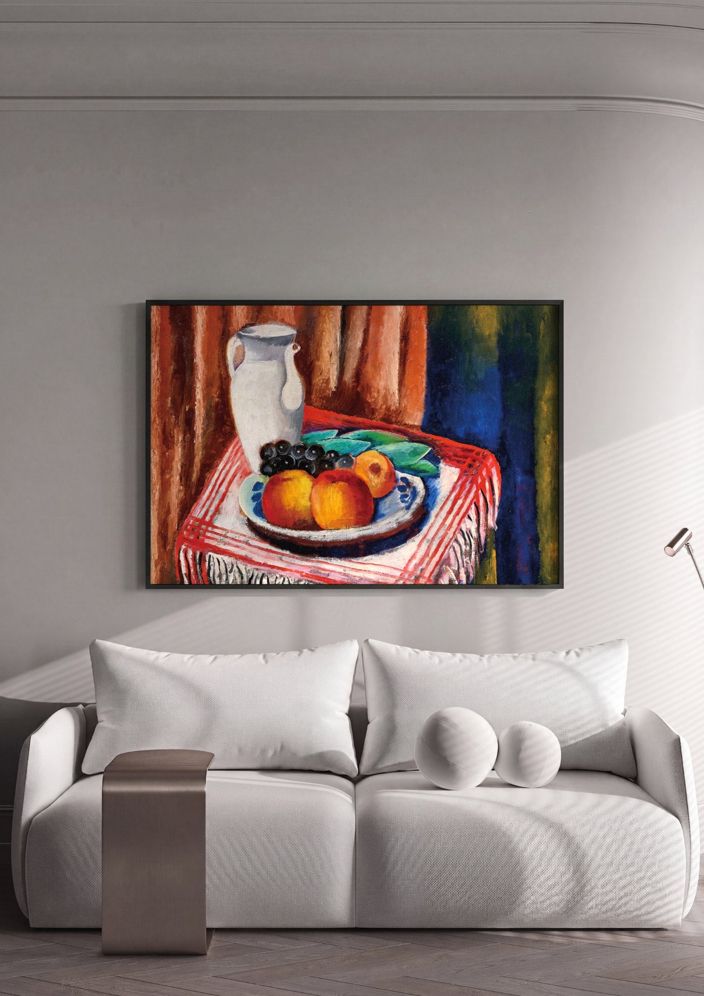 Quadro Decorativo Natureza-Morta com Jarra e Frutas - Moïse Kisling | quadro emoldurado na parede