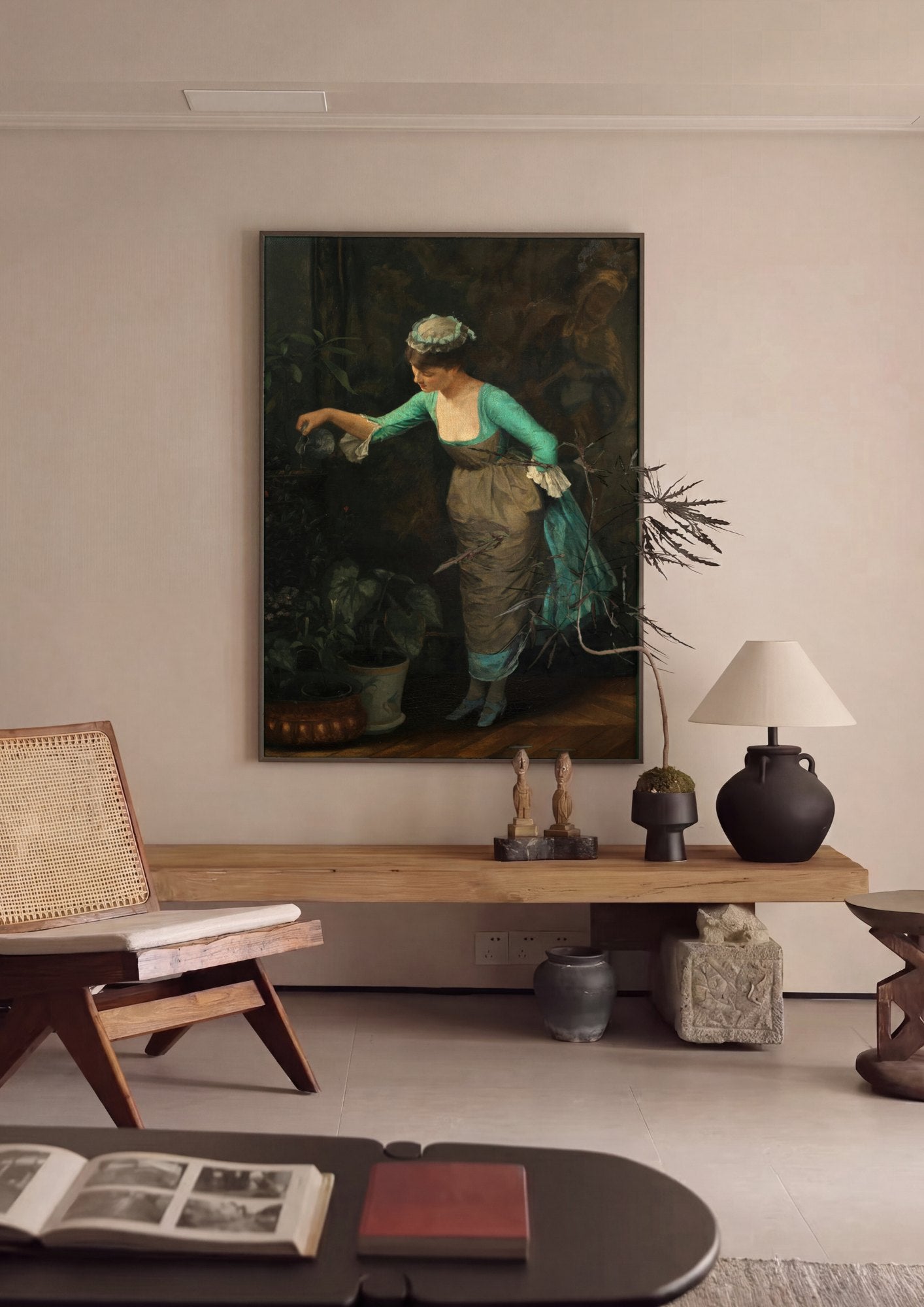 Quadro Decorativo A Regadora - Theodoros Rall | quadro emoldurado na parede