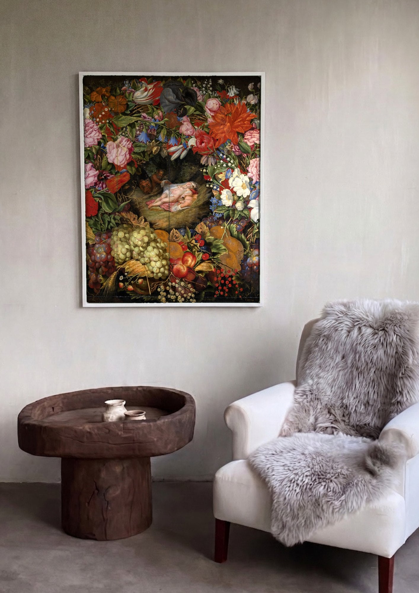 Quadro Decorativo A Grinalda de Frutas - Rubens | quadro emoldurado na parede