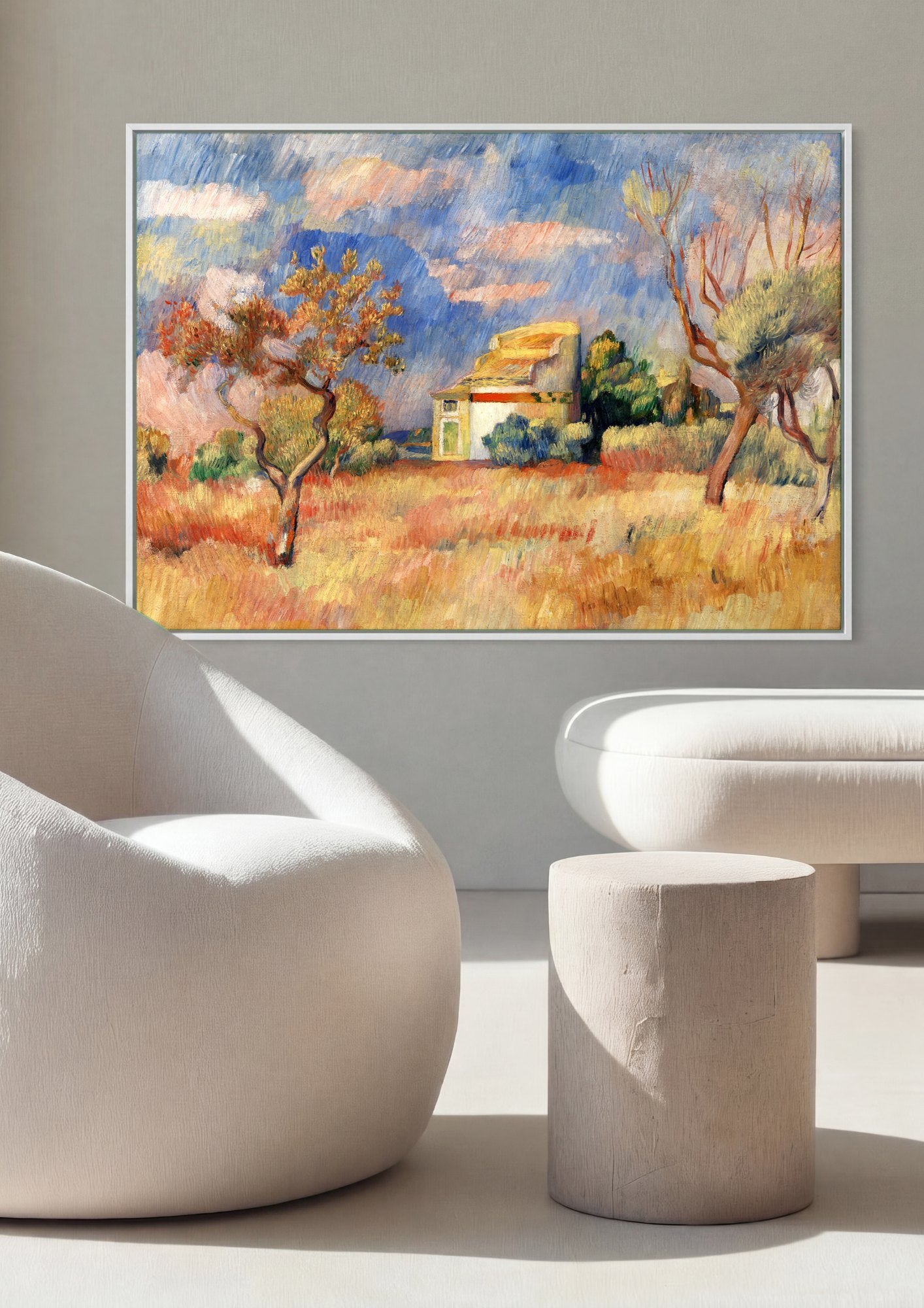 Quadro Decorativo Campo Provençal - Renoir | quadro emoldurado na parede