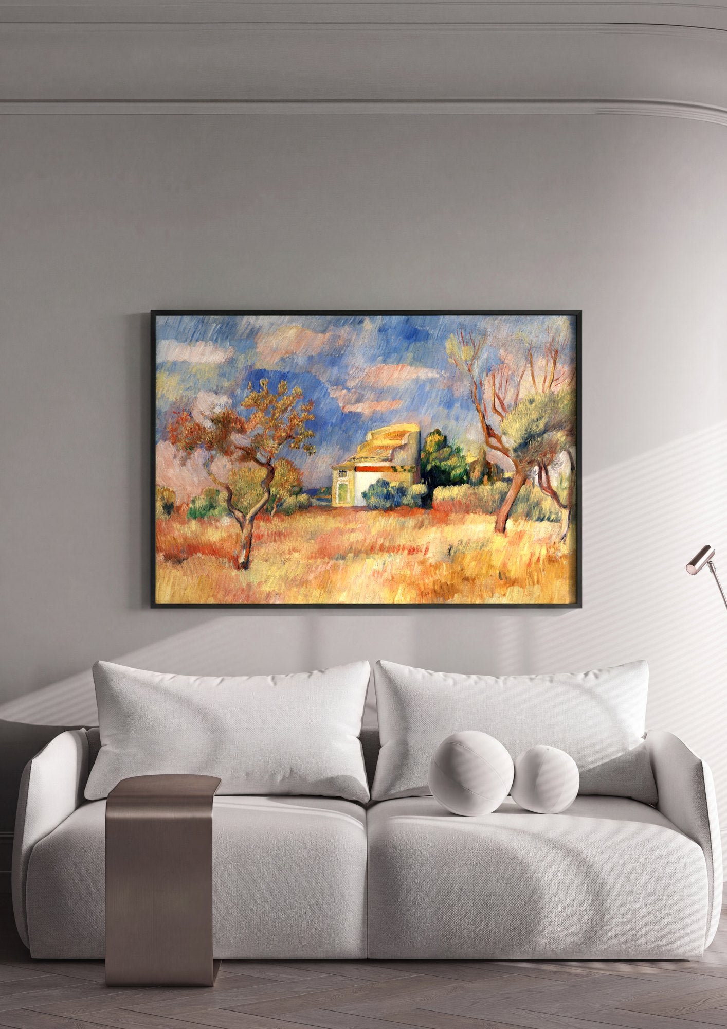 Quadro Decorativo Campo Provençal - Renoir | quadro emoldurado na parede
