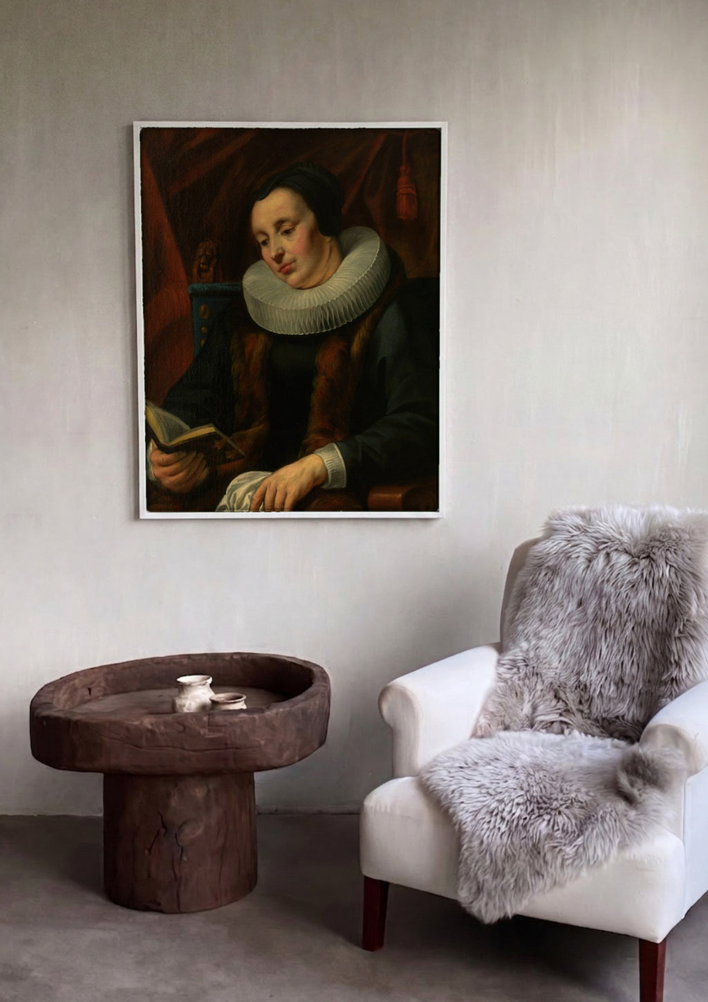 Quadro Decorativo Mulher Lendo - Jacob Jordaens | quadro emoldurado na parede