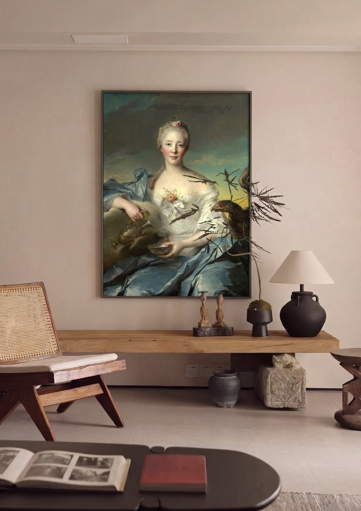 Quadro Decorativo Hebe - Jean Marc Nattier | quadro emoldurado na parede