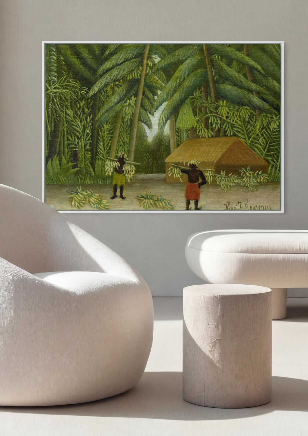 Quadro Decorativo Colheita Tropical - Henri Rousseau | quadro emoldurado na parede