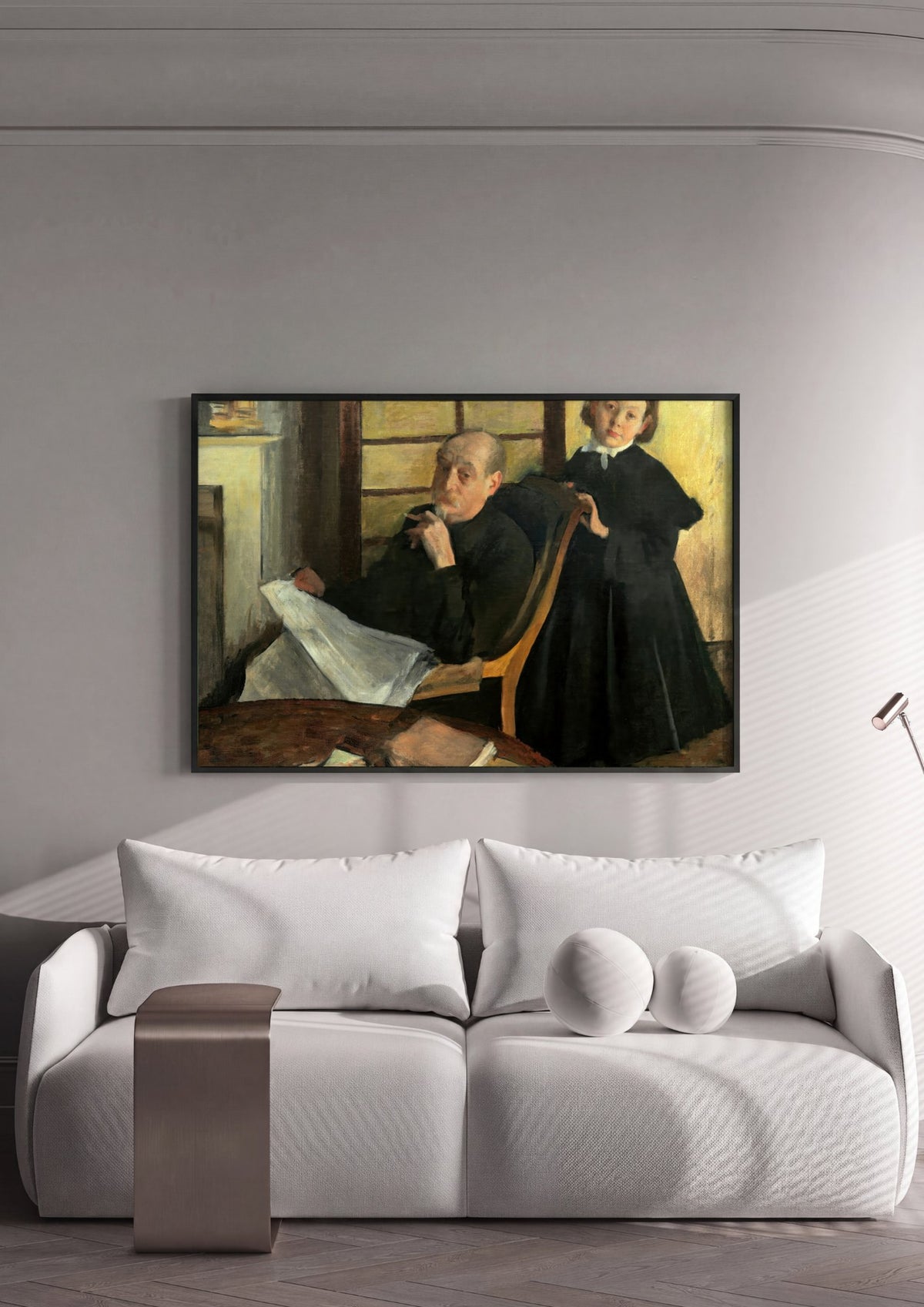 Quadro Decorativo O Pai do Artista - Edgar Degas | quadro emoldurado na parede