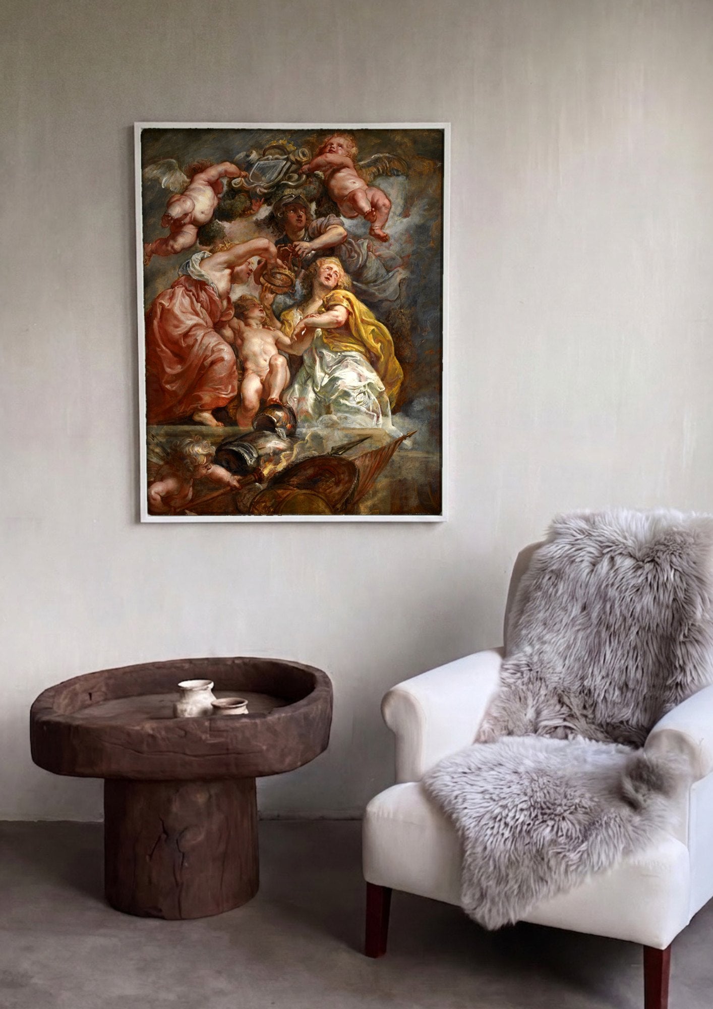 Quadro Decorativo A Paz Coroando a Guerra - Rubens | quadro emoldurado na parede