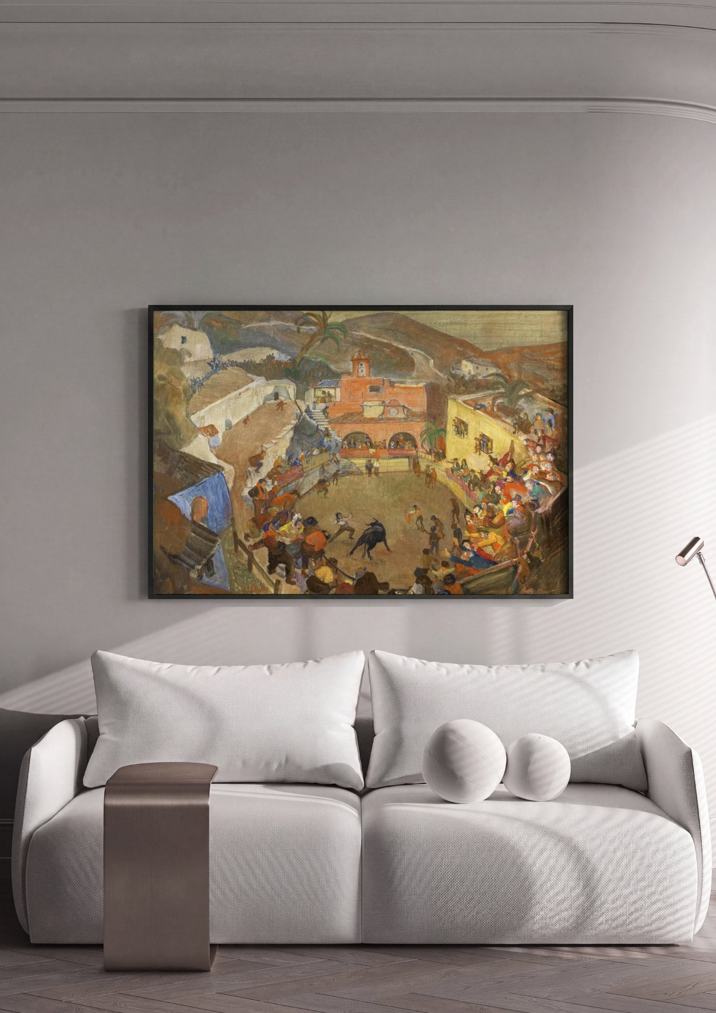 Quadro Decorativo Tourada em Mijas - Oskar Laske | quadro emoldurado na parede