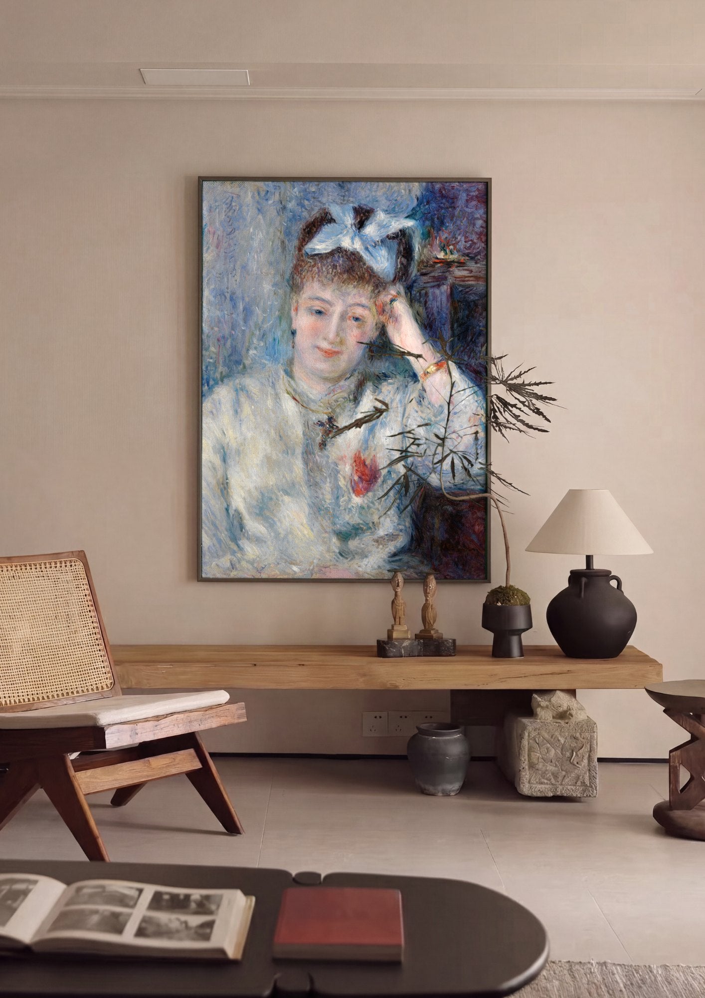 Quadro Decorativo A Mulher Jovem - Renoir | quadro emoldurado na parede