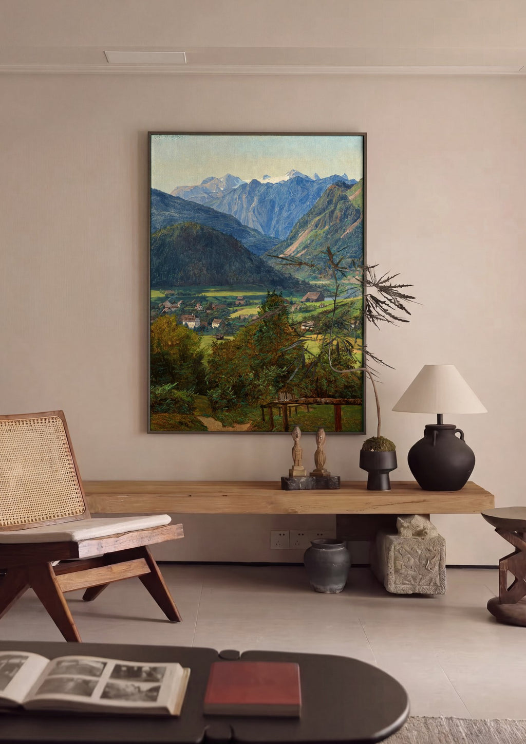 Quadro Decorativo Vale Alpino - Waldmüller | quadro emoldurado na parede
