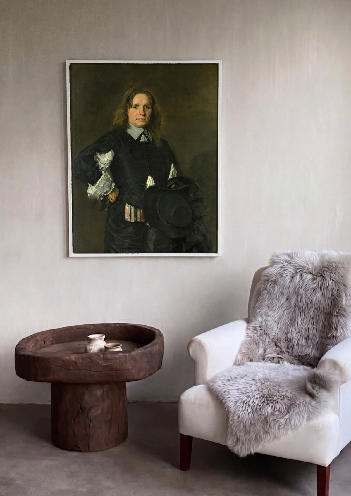Quadro Decorativo Retrato de um Homem - Frans Hals | quadro emoldurado na parede