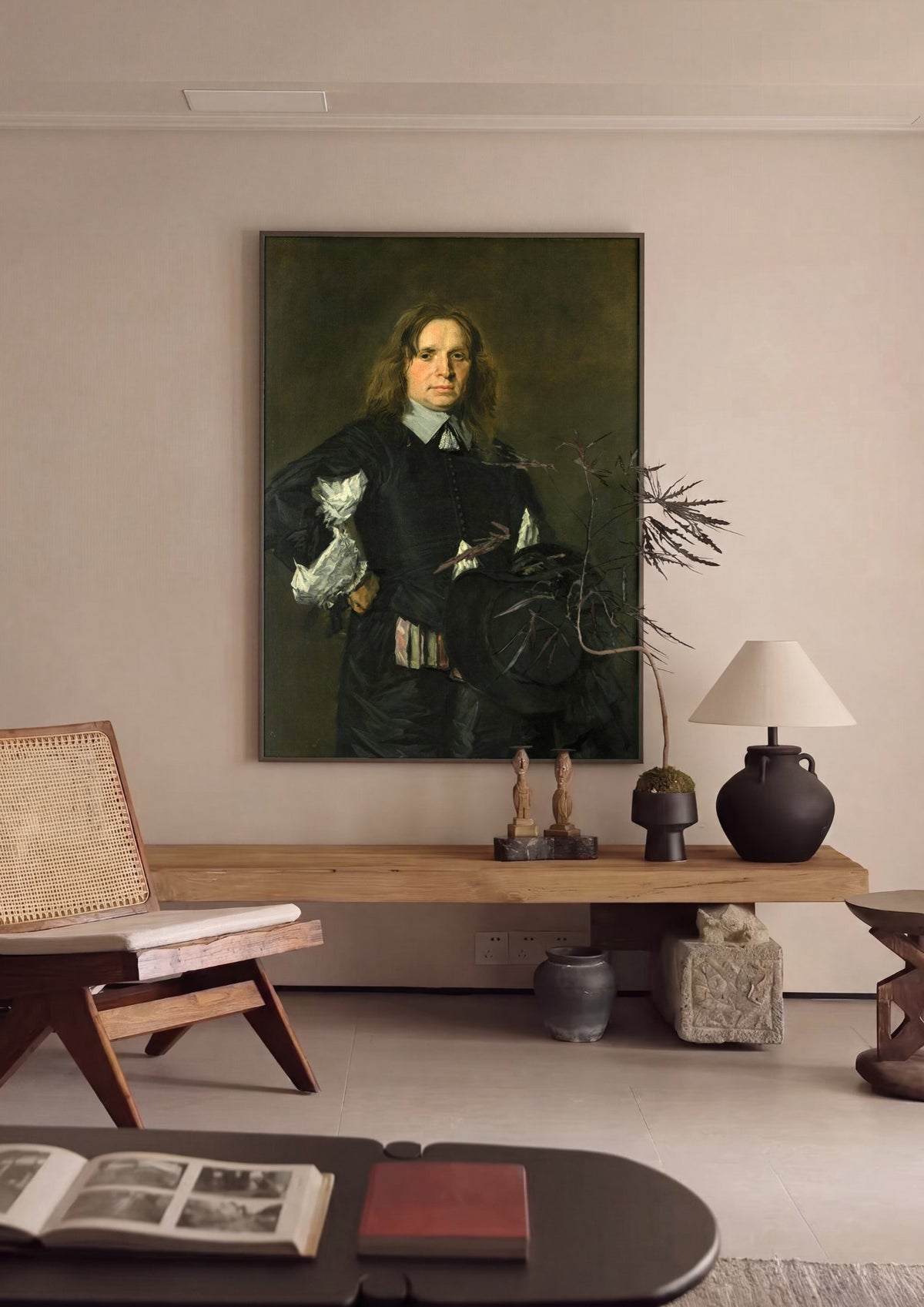 Quadro Decorativo Retrato de um Homem - Frans Hals | quadro emoldurado na parede