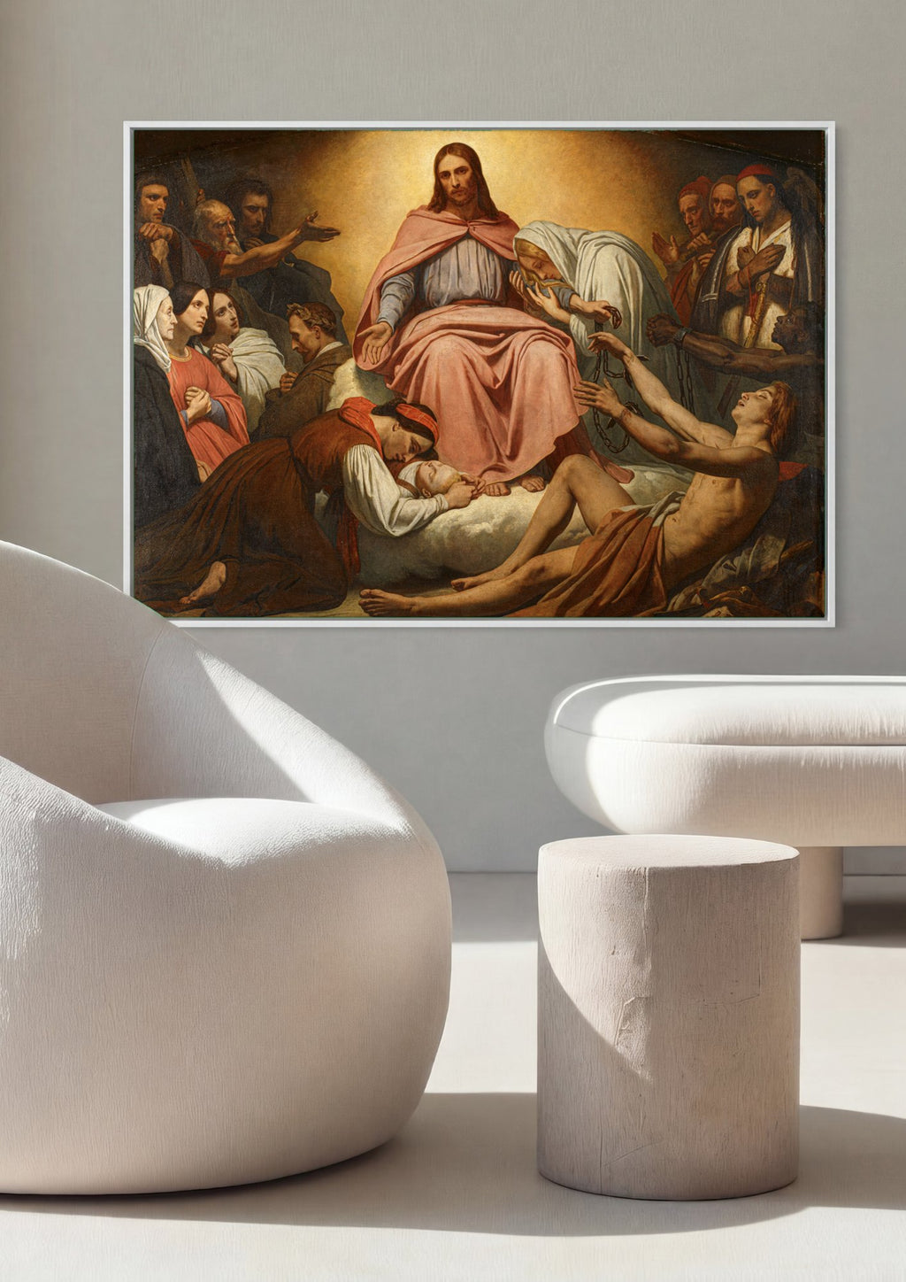 Quadro Decorativo Christus Consolator - Ary Scheffer | quadro emoldurado na parede