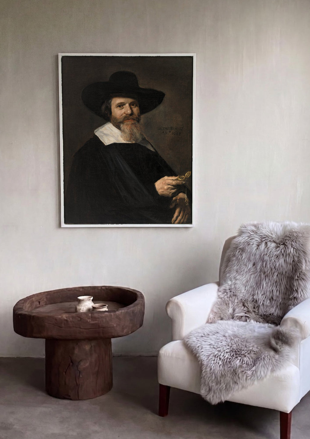Quadro Decorativo Retrato de um Homem – Frans Hals | quadro emoldurado na parede