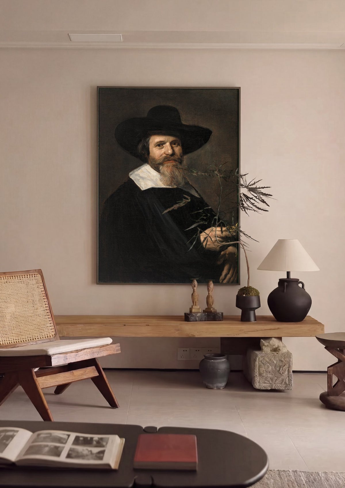 Quadro Decorativo Retrato de um Homem – Frans Hals | quadro emoldurado na parede