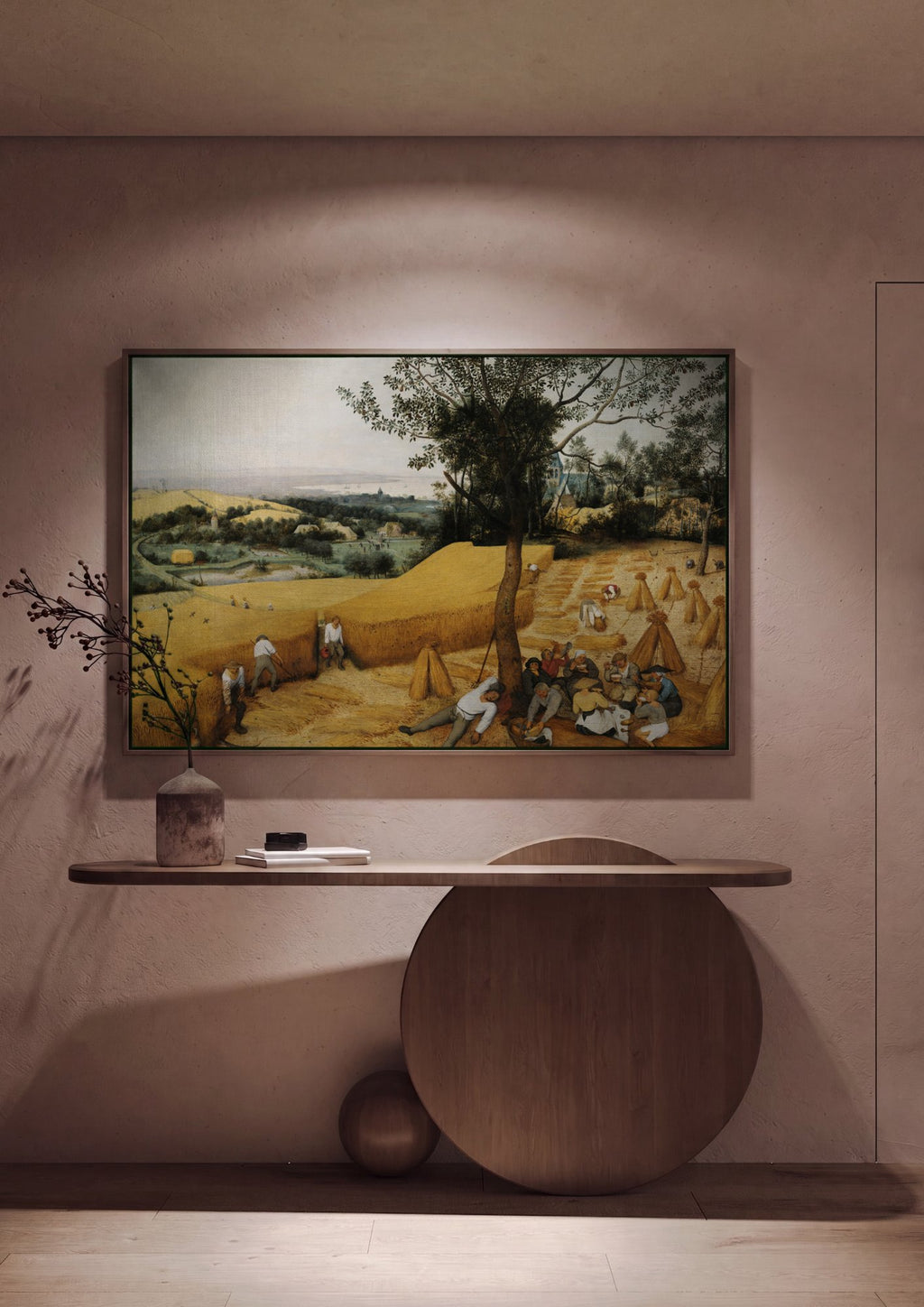 Quadro Decorativo Os Ceifadores - Pieter Bruegel, o Velho em ambiente decorado