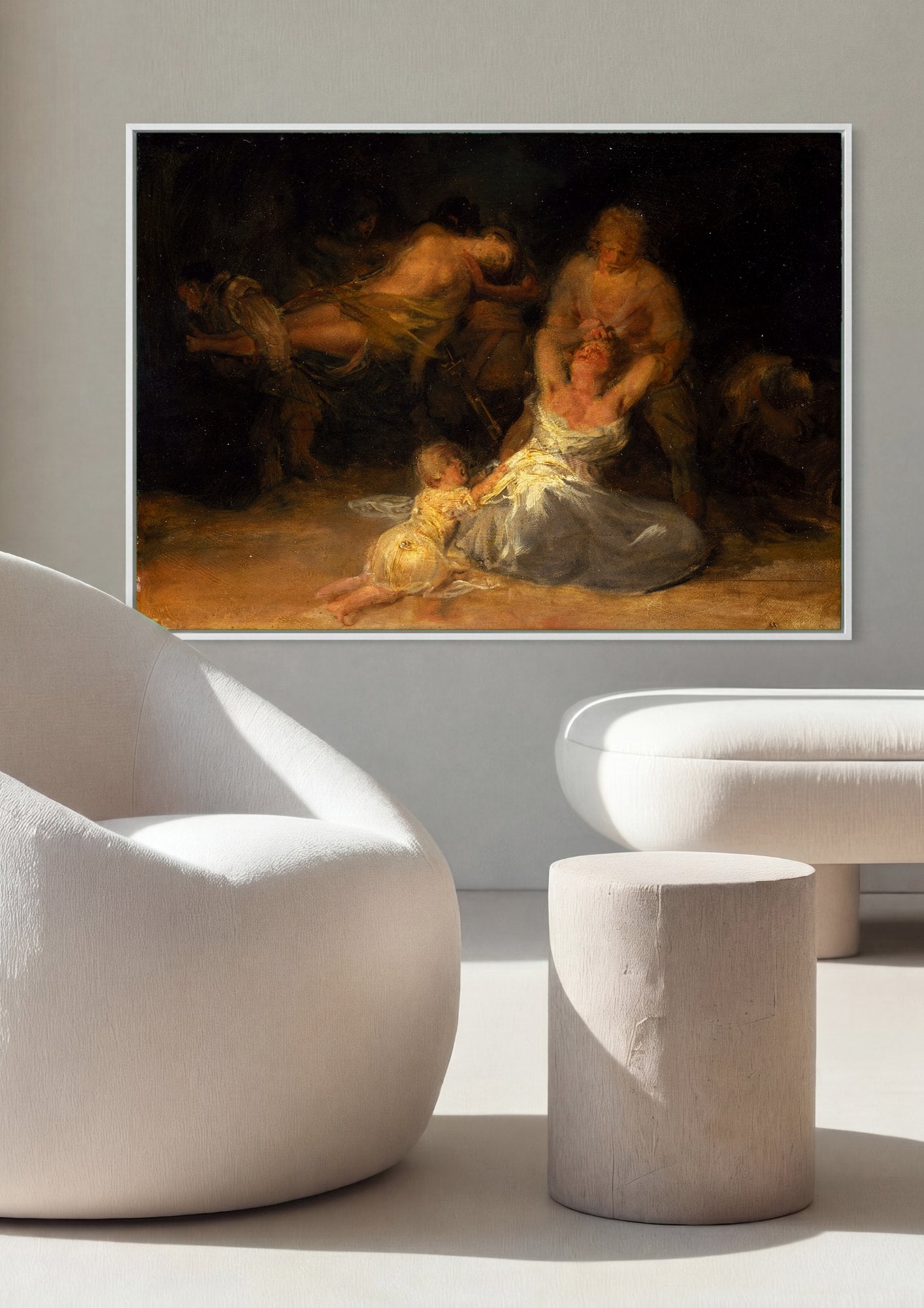 Quadro Decorativo A Morte de Santo Alberto - Goya | quadro emoldurado na parede