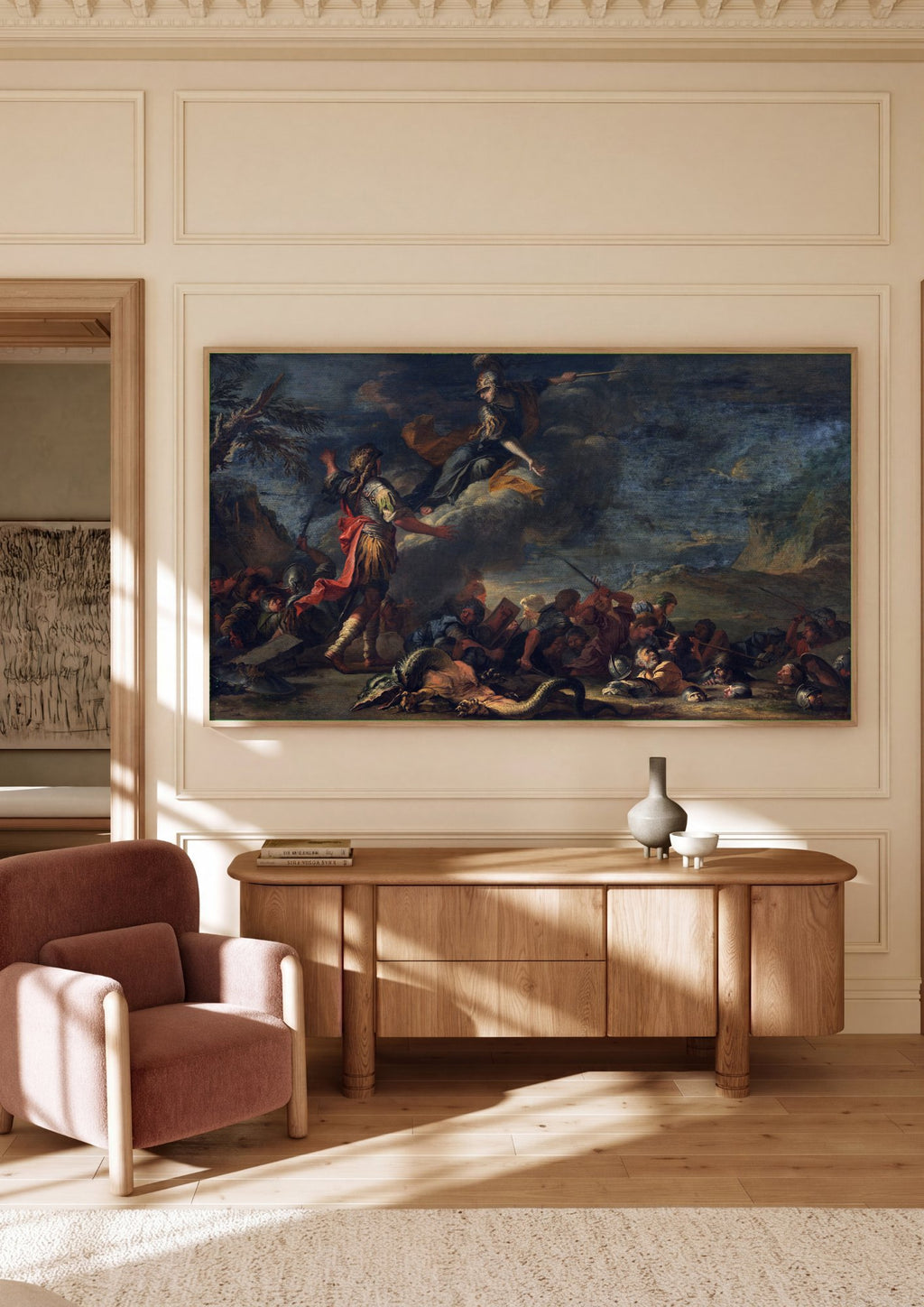 Quadro Decorativo A Minerva de Salvator Rosa | quadro emoldurado na parede