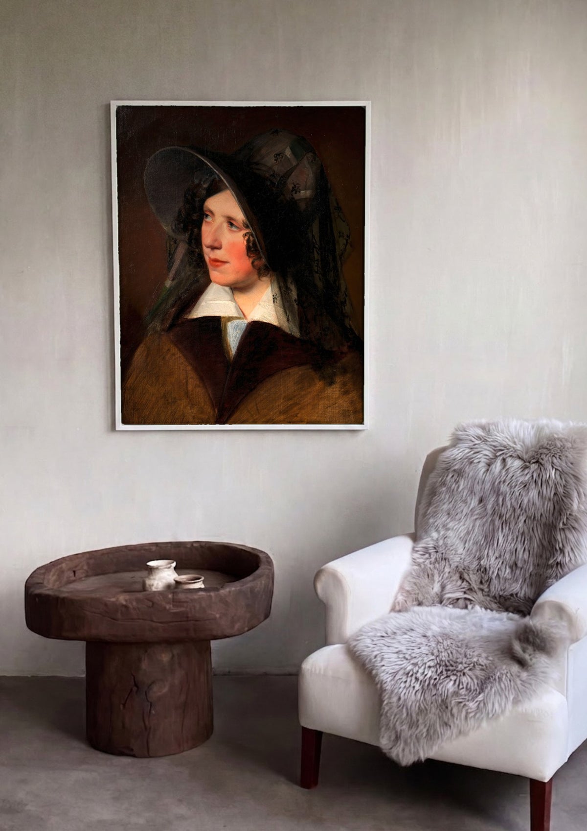 Quadro Decorativo Retrato de Dama - Friedrich Von Amerling | quadro emoldurado na parede
