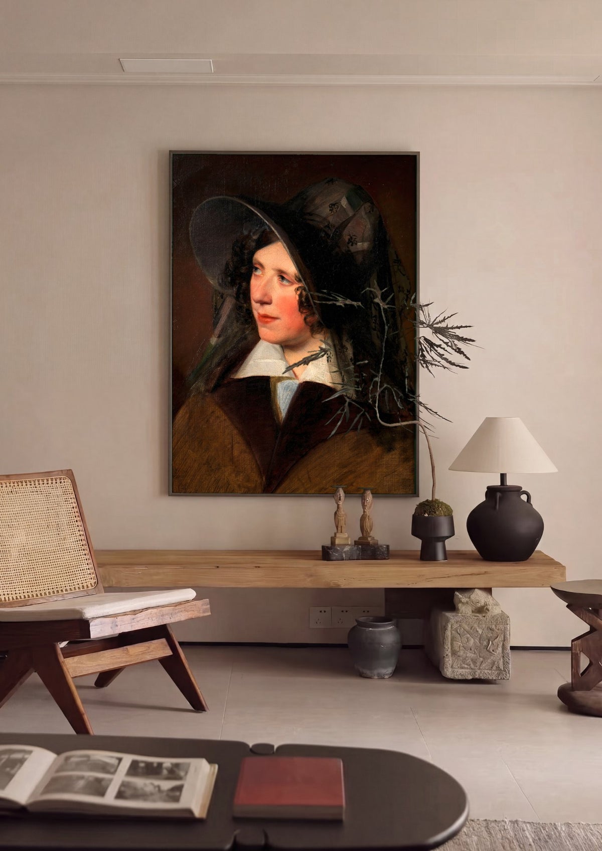 Quadro Decorativo Retrato de Dama - Friedrich Von Amerling | quadro emoldurado na parede