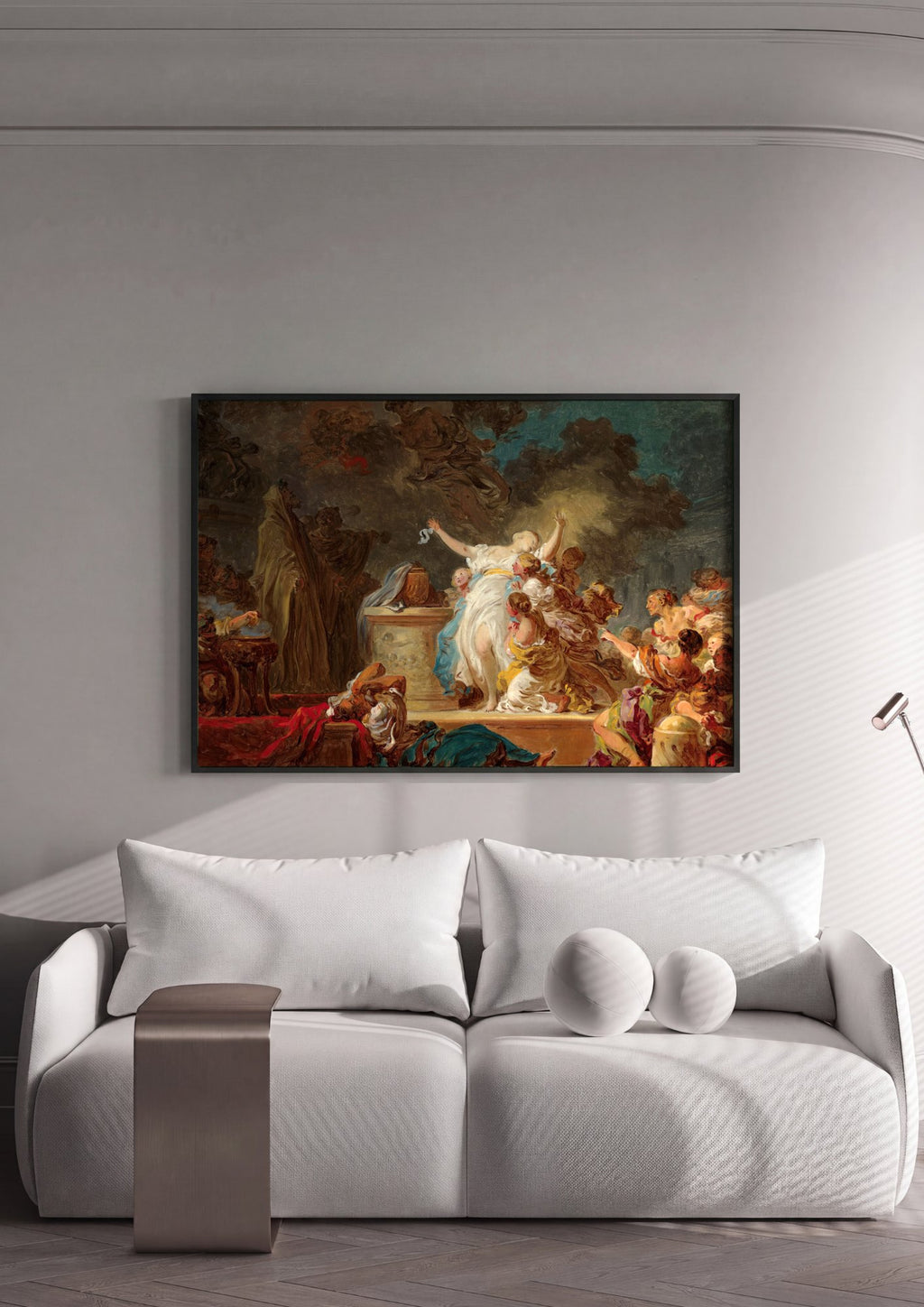 Quadro Decorativo O Sacrifício de Calirroe - Jean Honoré Fragonard | quadro emoldurado na parede