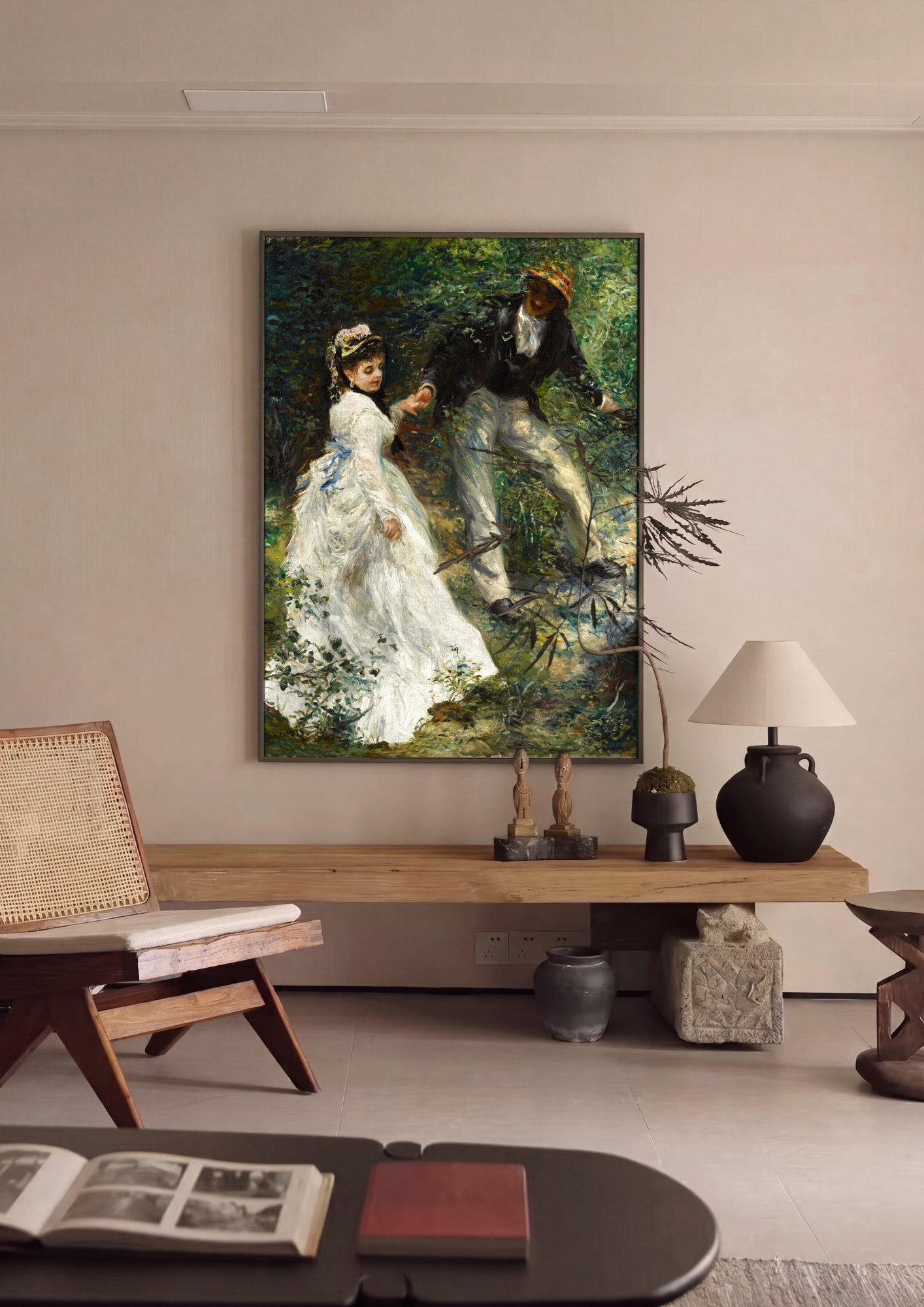 Quadro Decorativo A Caminhada - Renoir | quadro emoldurado na parede