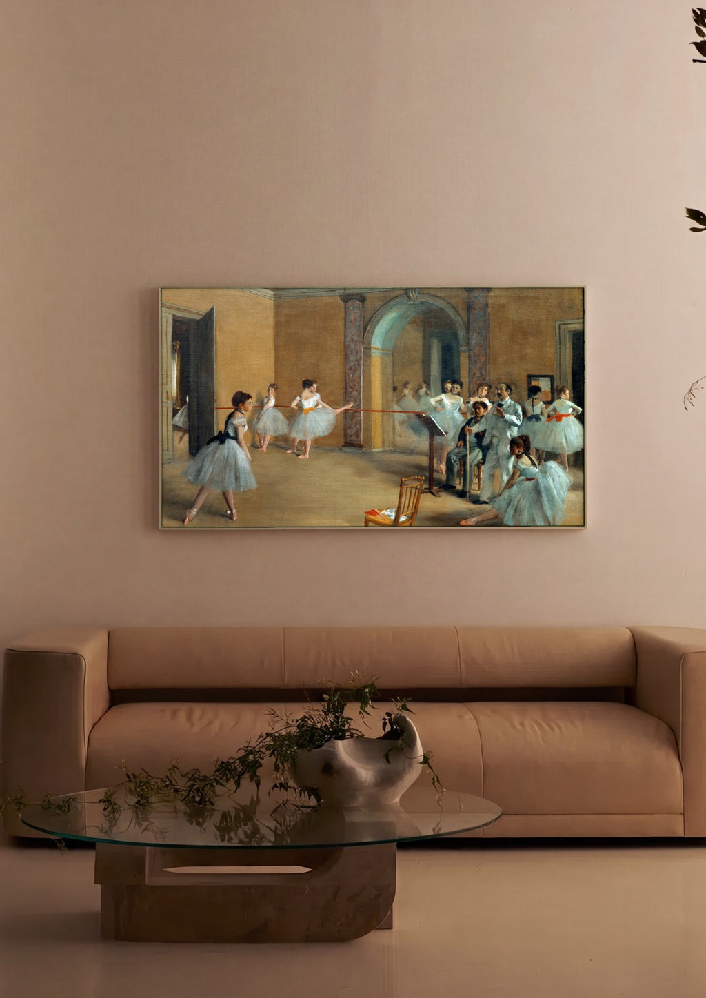 Quadro Decorativo A Aula de Balé - Edgar Degas em ambiente decorado
