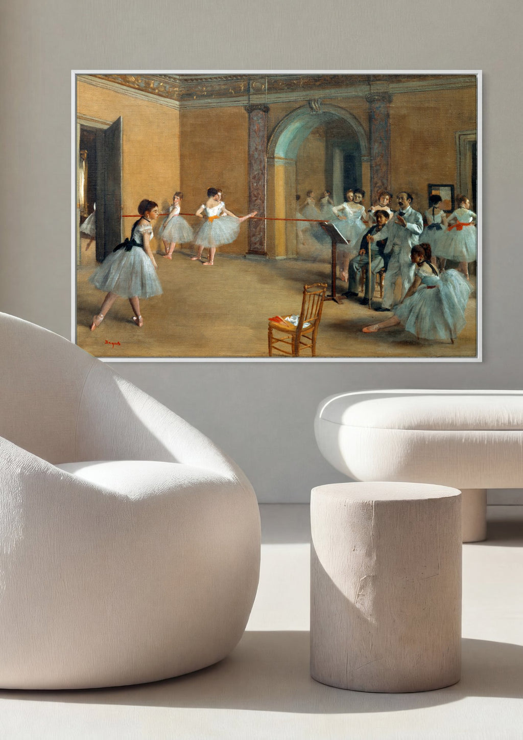 Quadro Decorativo A Aula de Balé - Edgar Degas em ambiente decorado