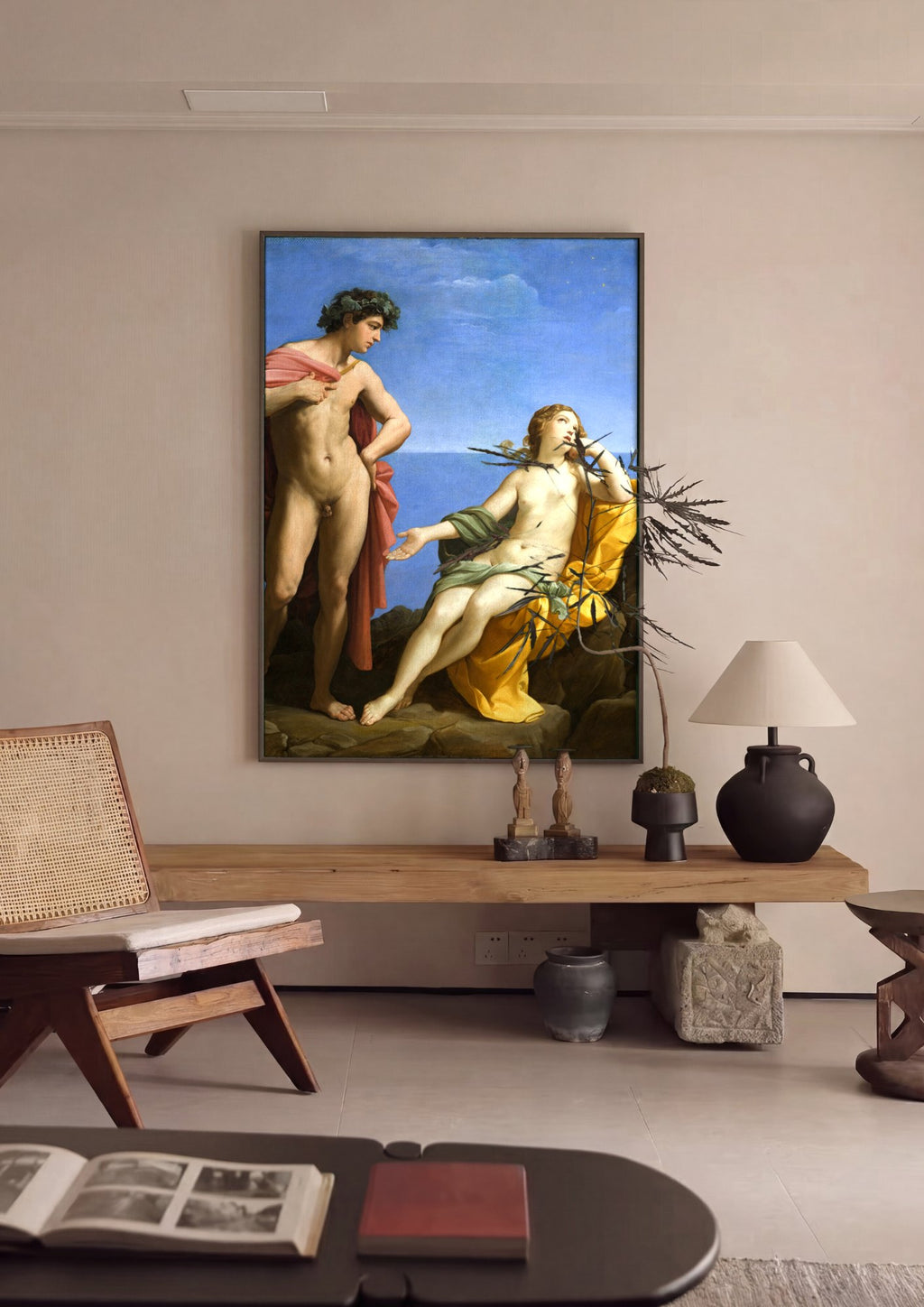 Quadro Decorativo Baco e Ariadne - Guido Reni | quadro emoldurado na parede