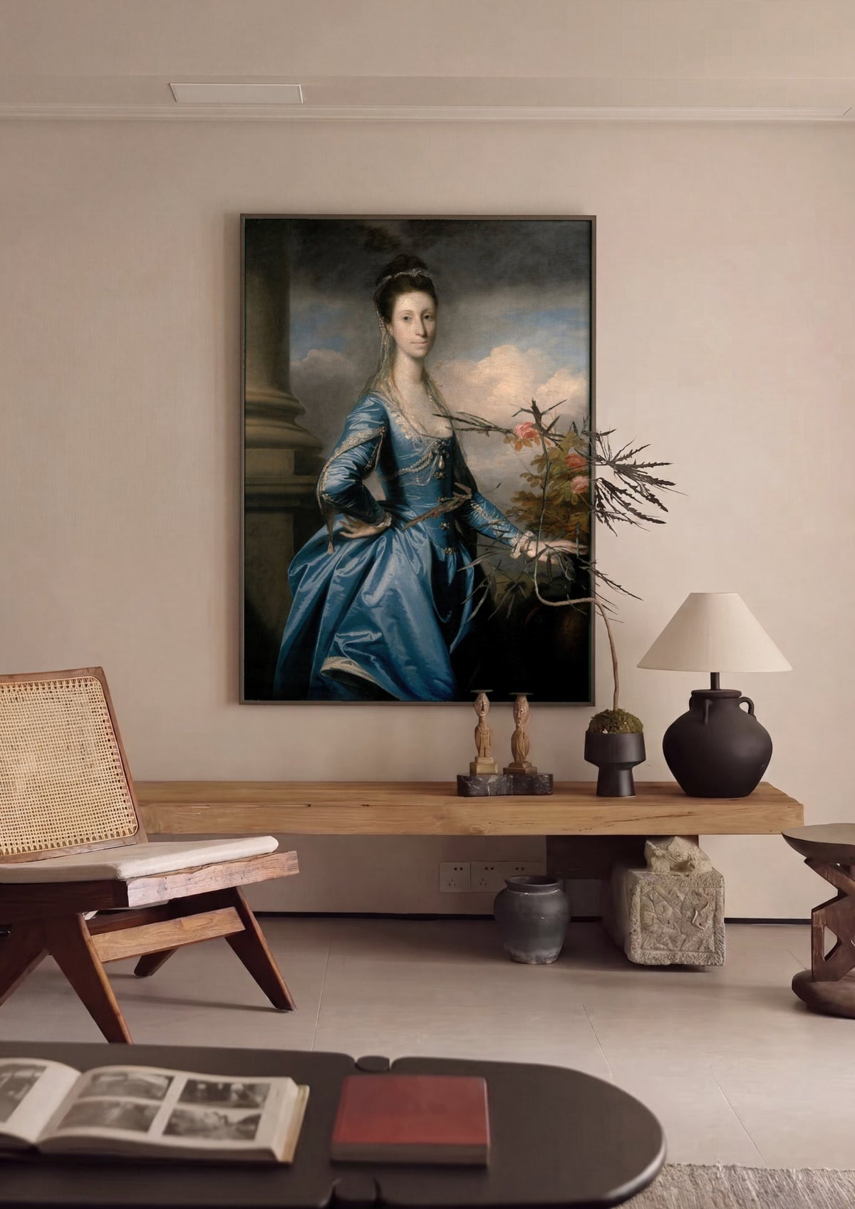 Quadro Decorativo Retrato de Senhora - Sir Joshua Reynolds | quadro emoldurado na parede