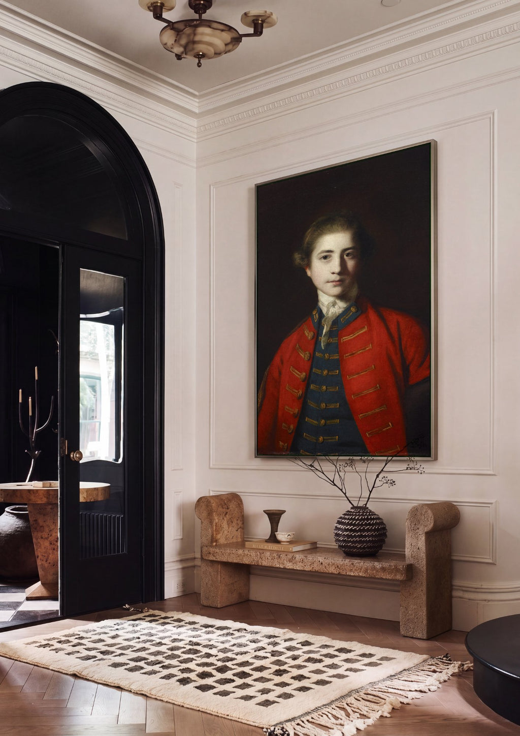 Quadro Decorativo Retrato de Jovem - Sir Joshua Reynolds em ambiente decorado