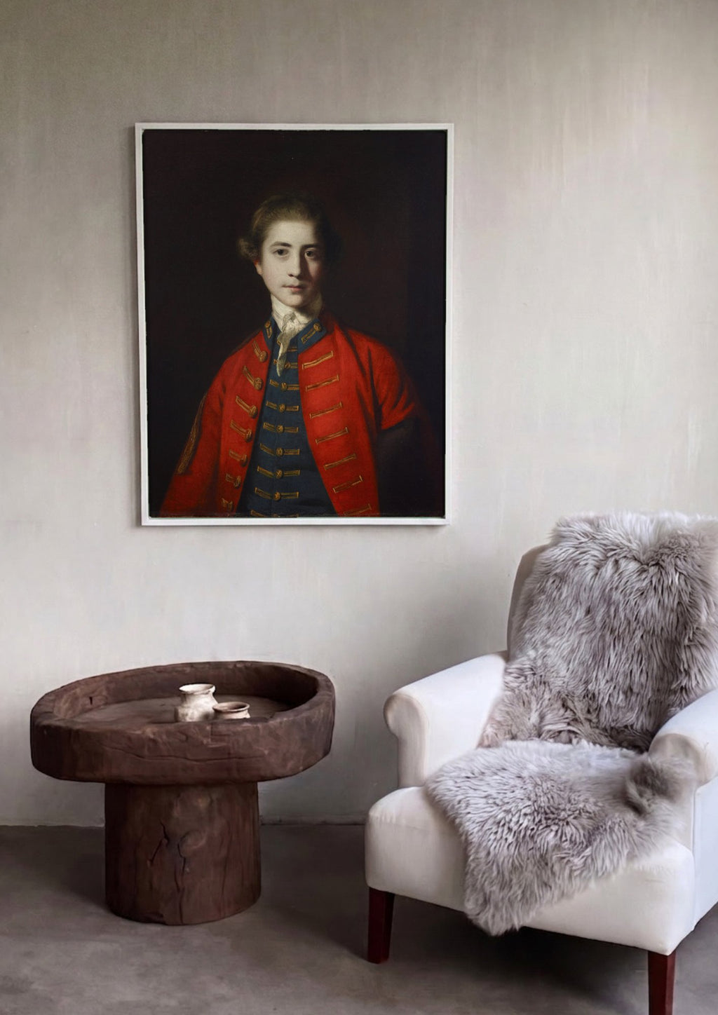 Quadro Decorativo Retrato de Jovem - Sir Joshua Reynolds em ambiente decorado