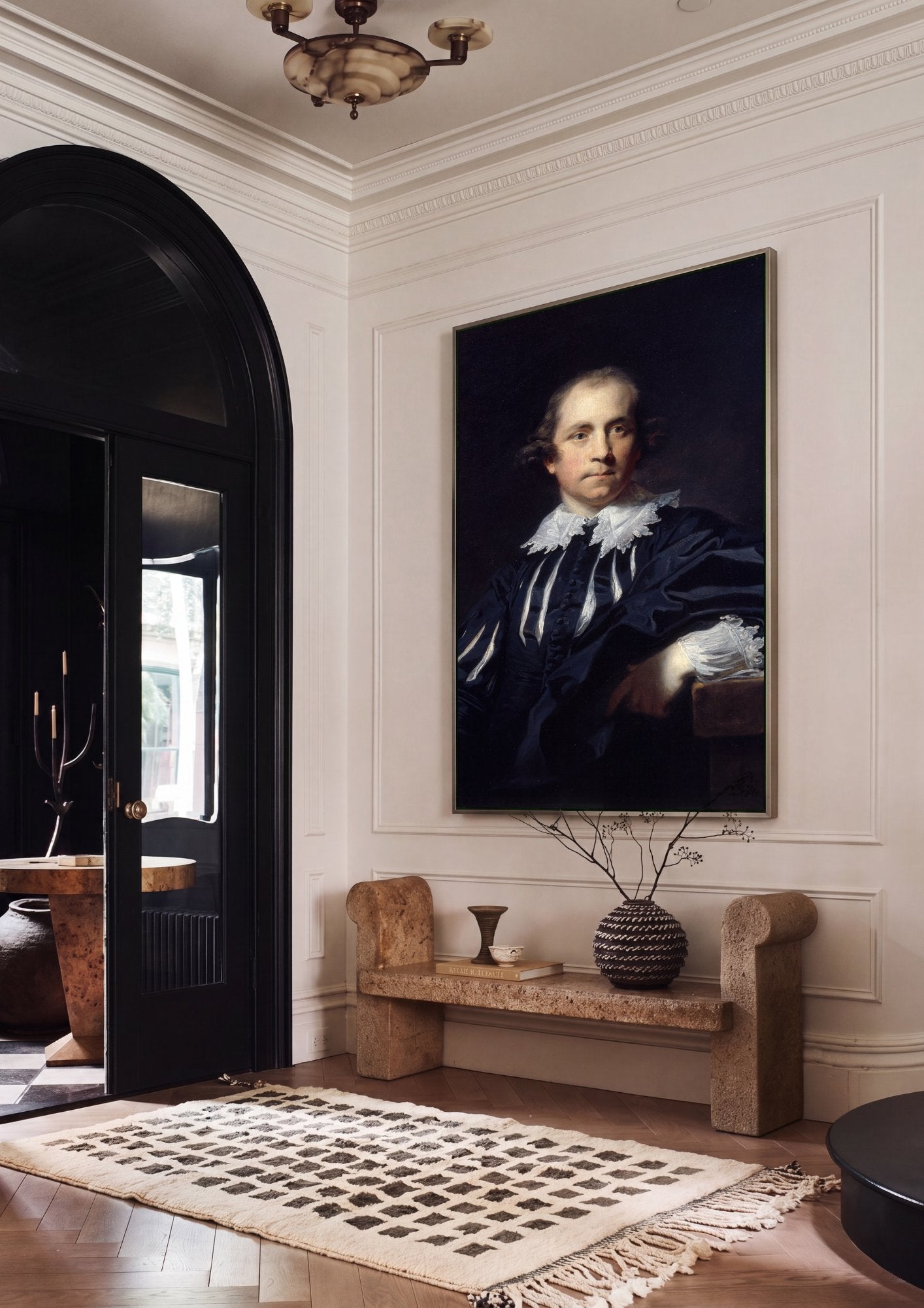 Quadro Decorativo Retrato de Jovem - Sir Joshua Reynolds em ambiente decorado