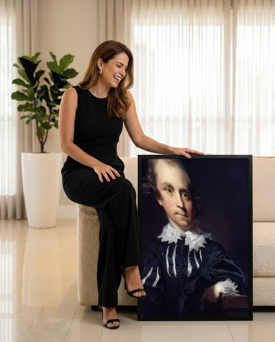 Quadro Decorativo Retrato de Jovem - Sir Joshua Reynolds com modelo em ambiente