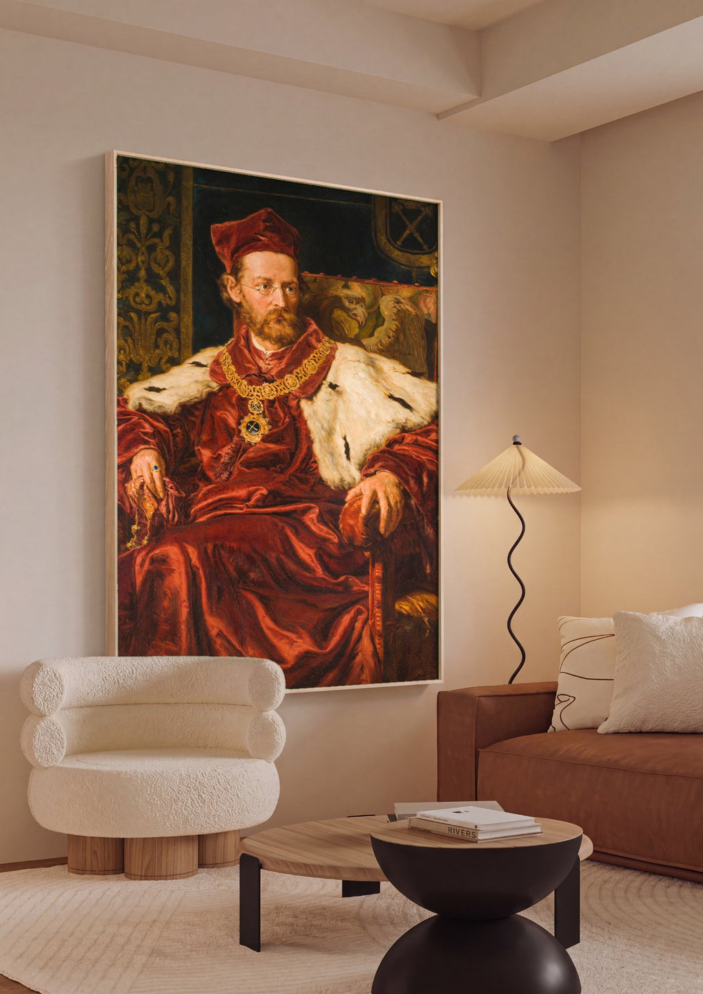 Quadro Decorativo Retrato de Professor - Jan Matejko em ambiente decorado